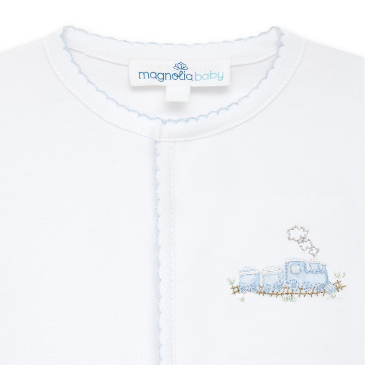 Choo Choo Train Light Blue Footie