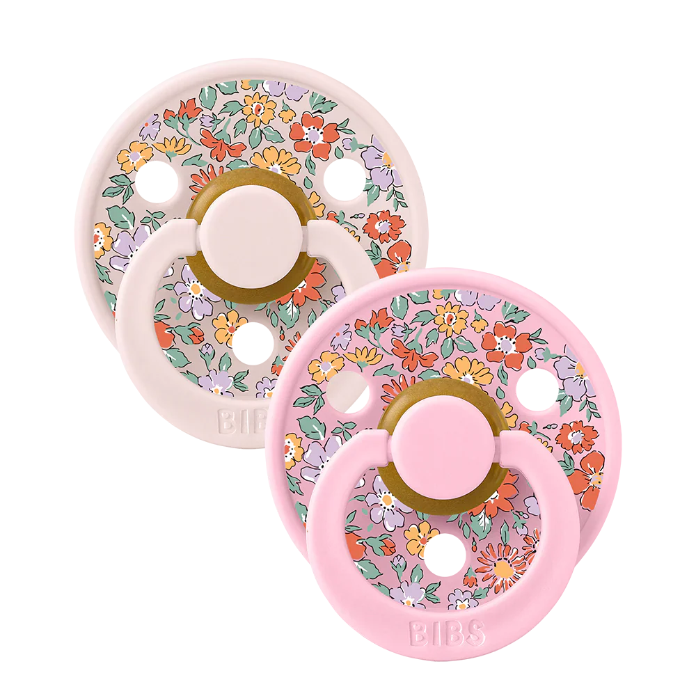 BIBS x LIBERTY Pacifiers 2 Pack Oscar Meadow - Petal Mix