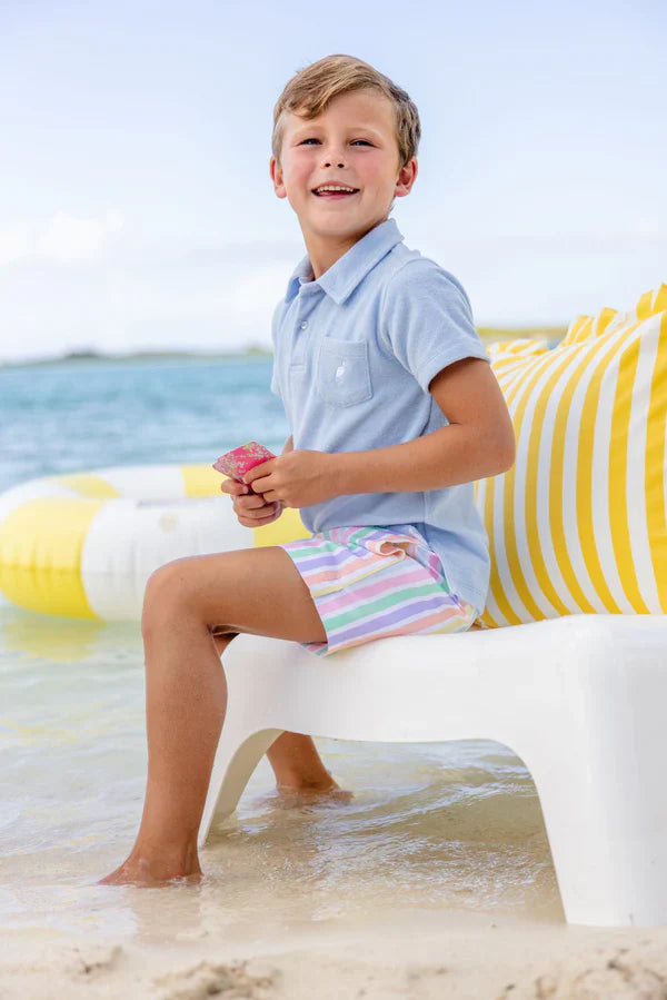 Southampton Stripe/Worth Ave White Tortola Swim Trunks