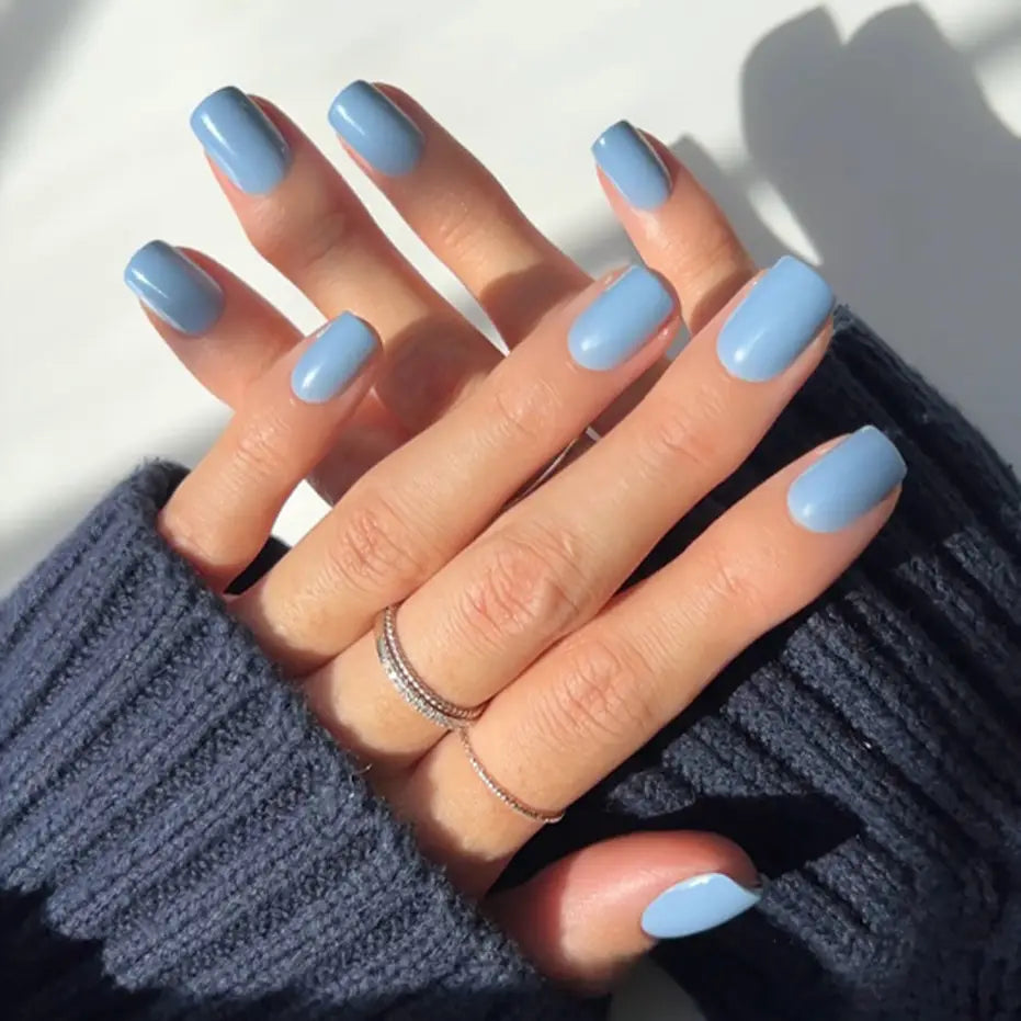 Cashmere Blue Press-On Nails