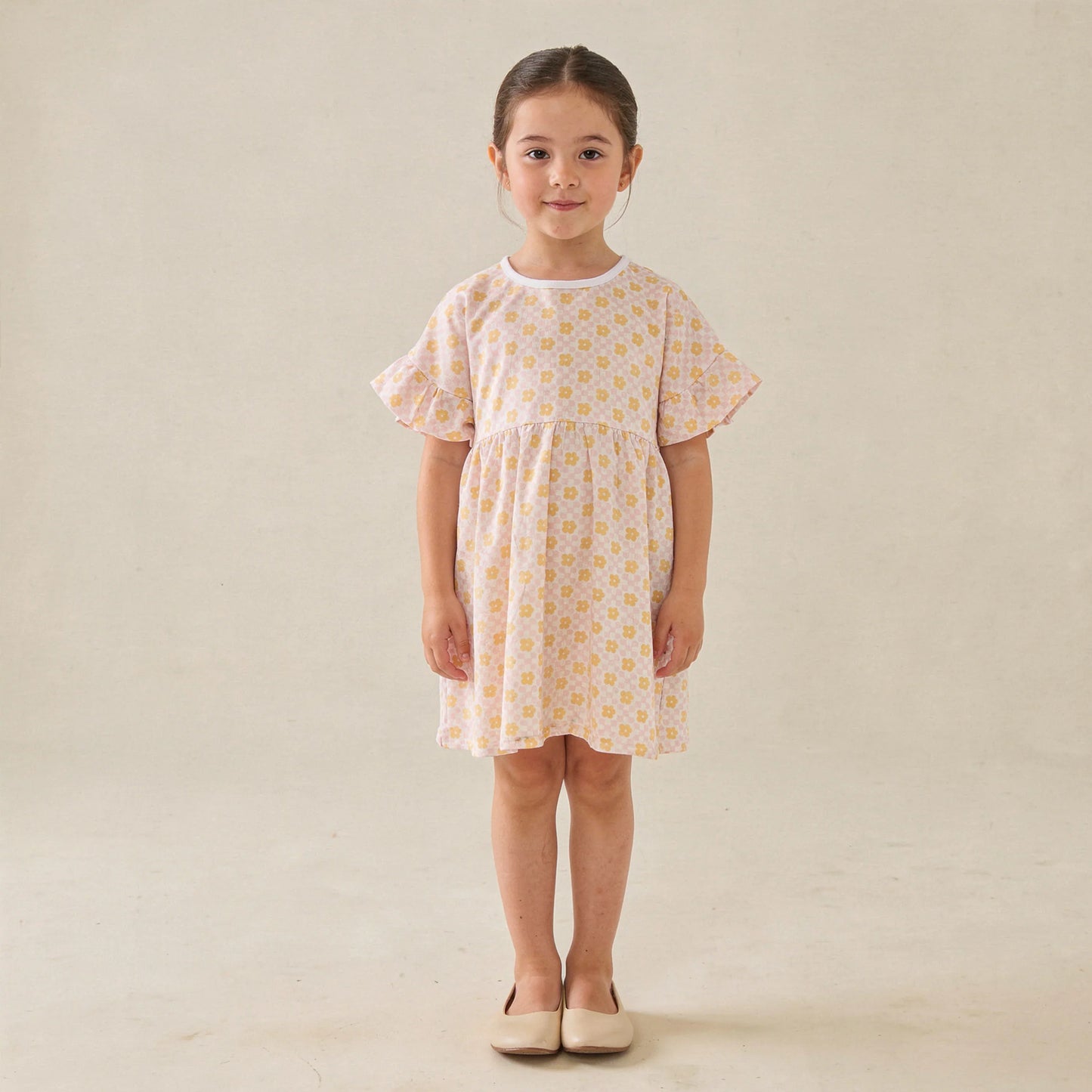 Pop Floral Organic Dolman Sleeve Dress