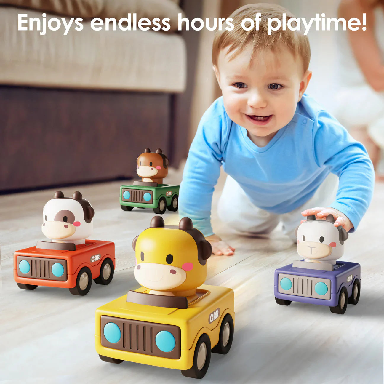 Press and Go Animal Car Toys