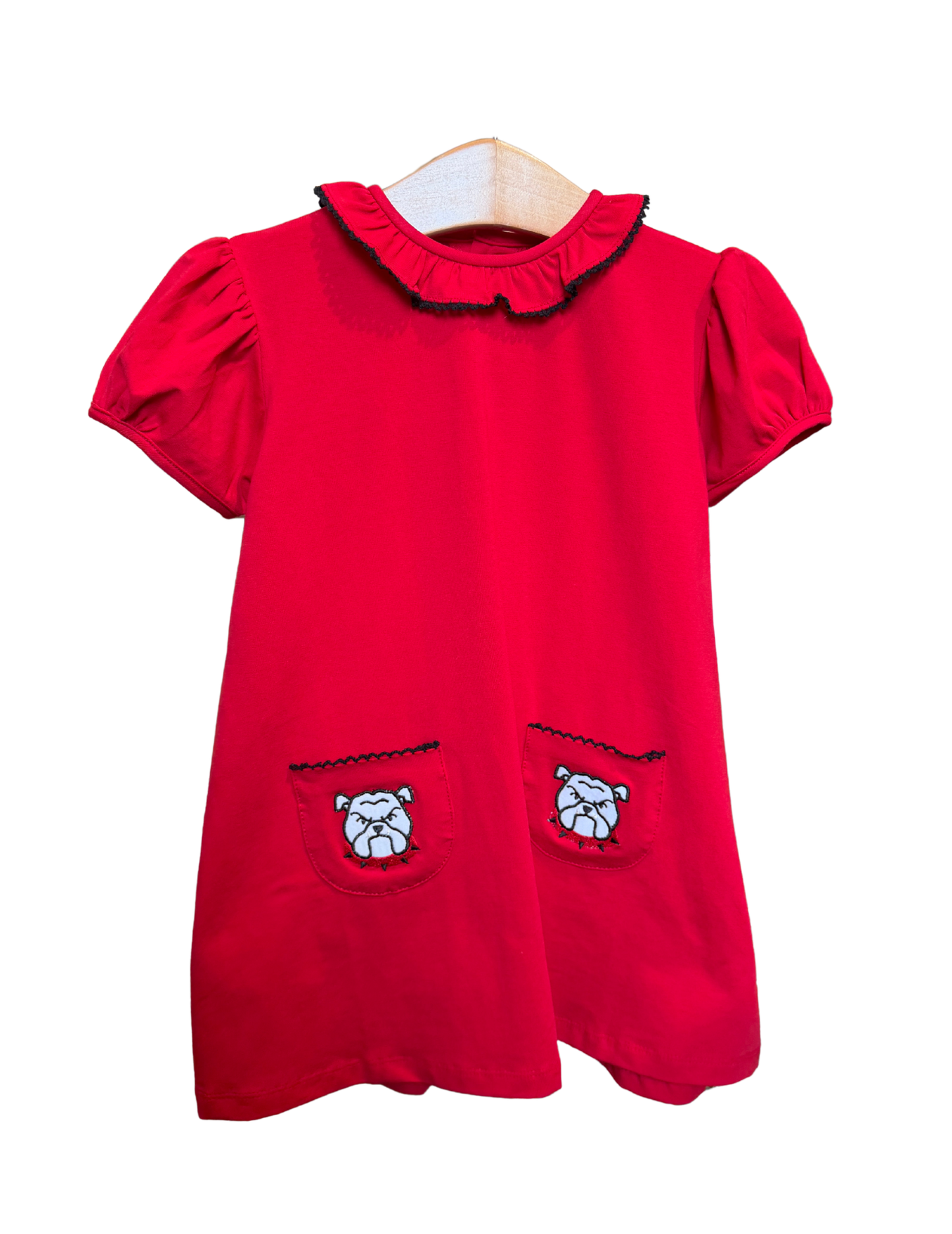 Red Bulldog Pocket Dress