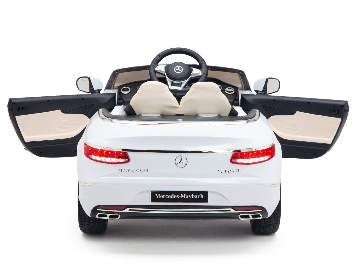 12V Mercedes-Benz Maybach Kids Electric Powered Ride on Car With Remote Control, Radio & MP3 - White