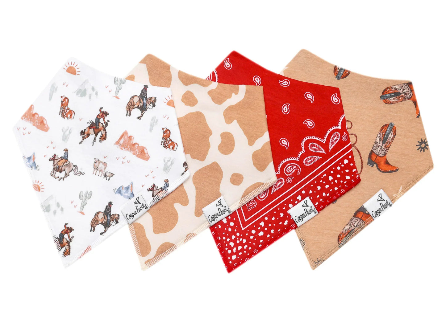 Copper Pearl - Boone Baby Bandana Bibs Set