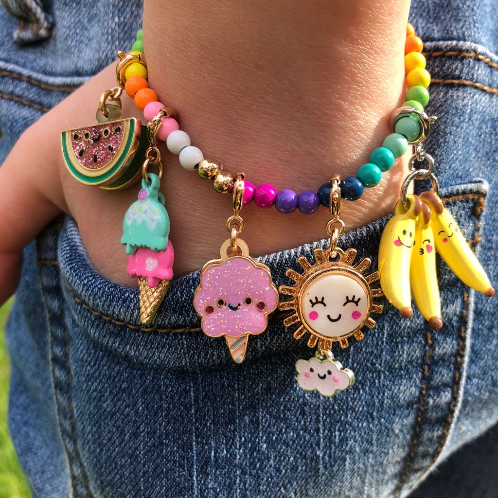 Charm It - Rainbow Bead Stretch Bracelet