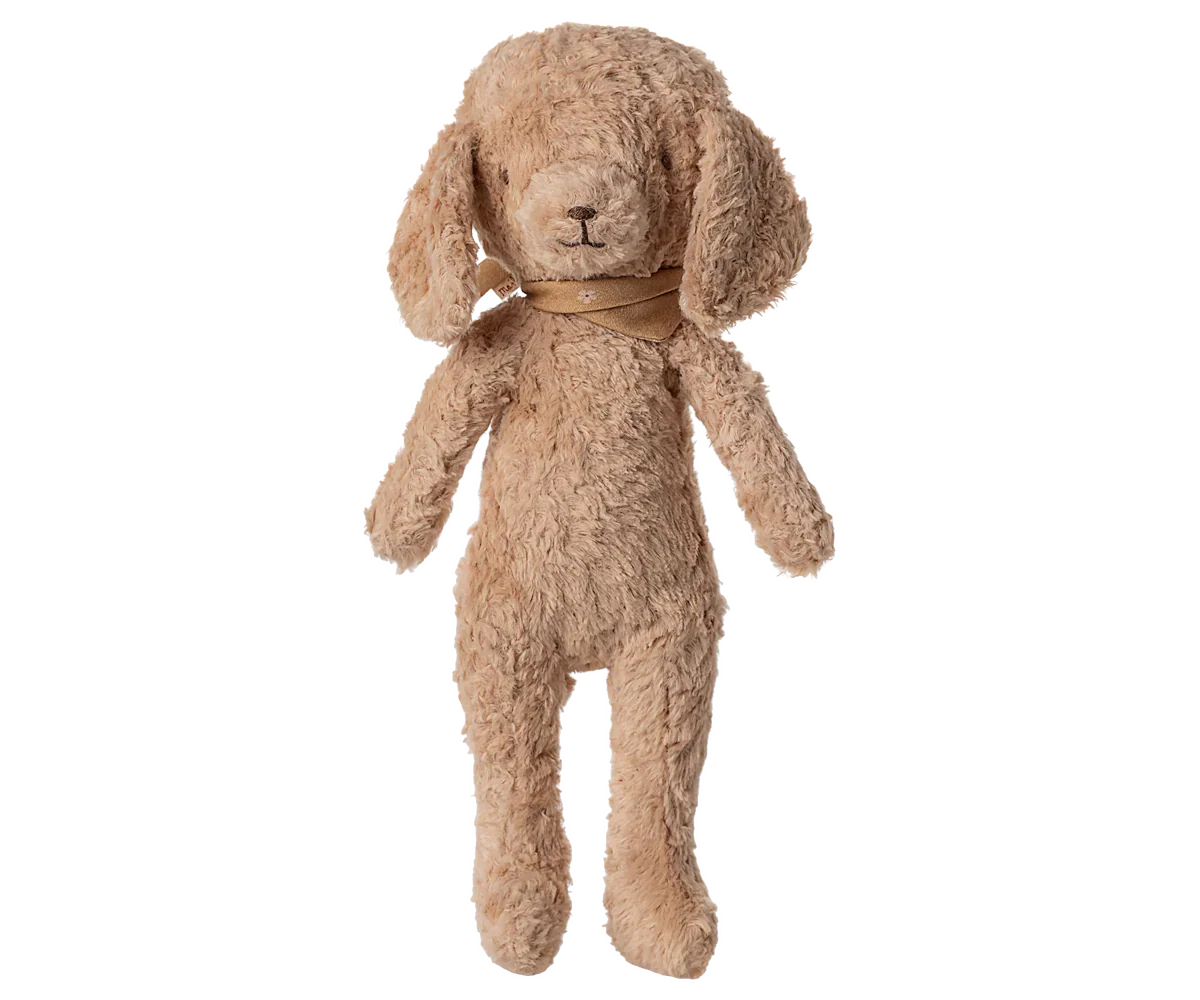 Poodle dog, Vintage plush - Dusty powder