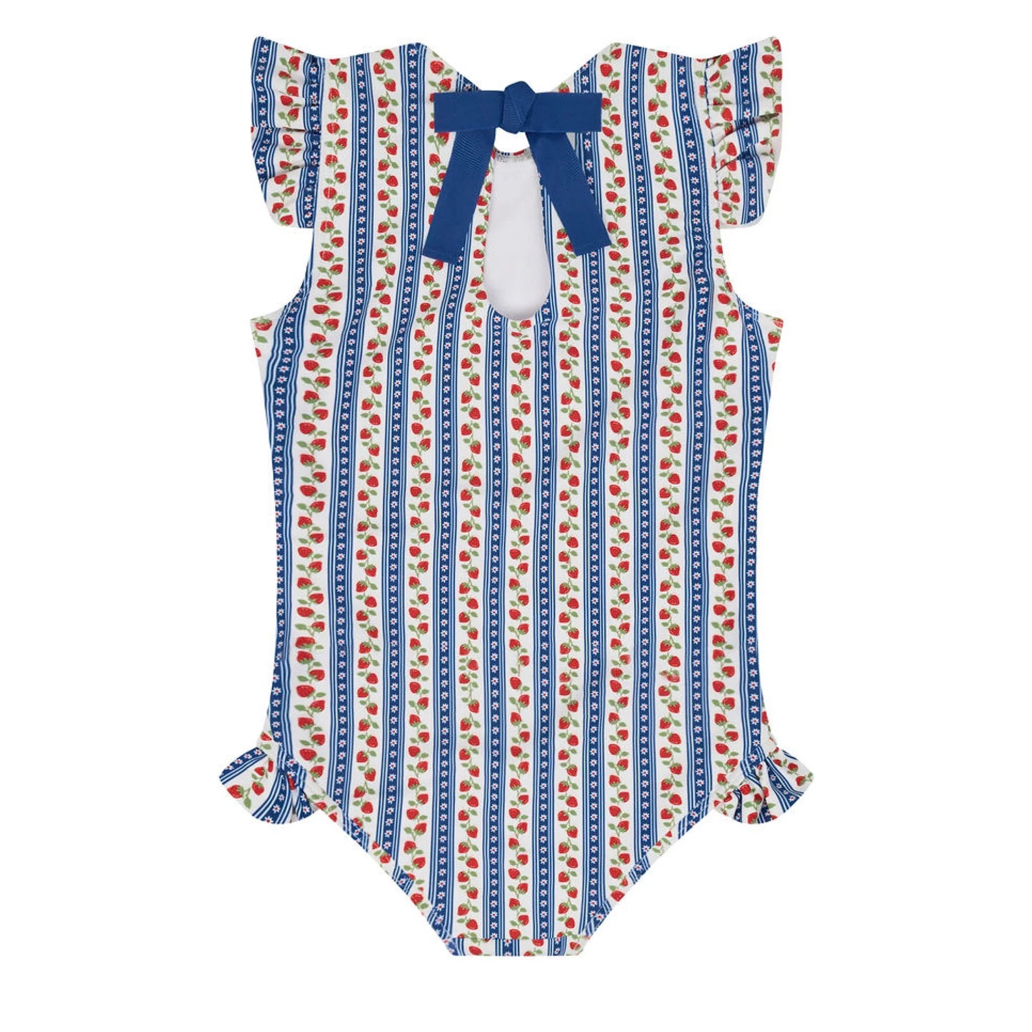 girls strawberry fields ruffle cap sleeve one piece