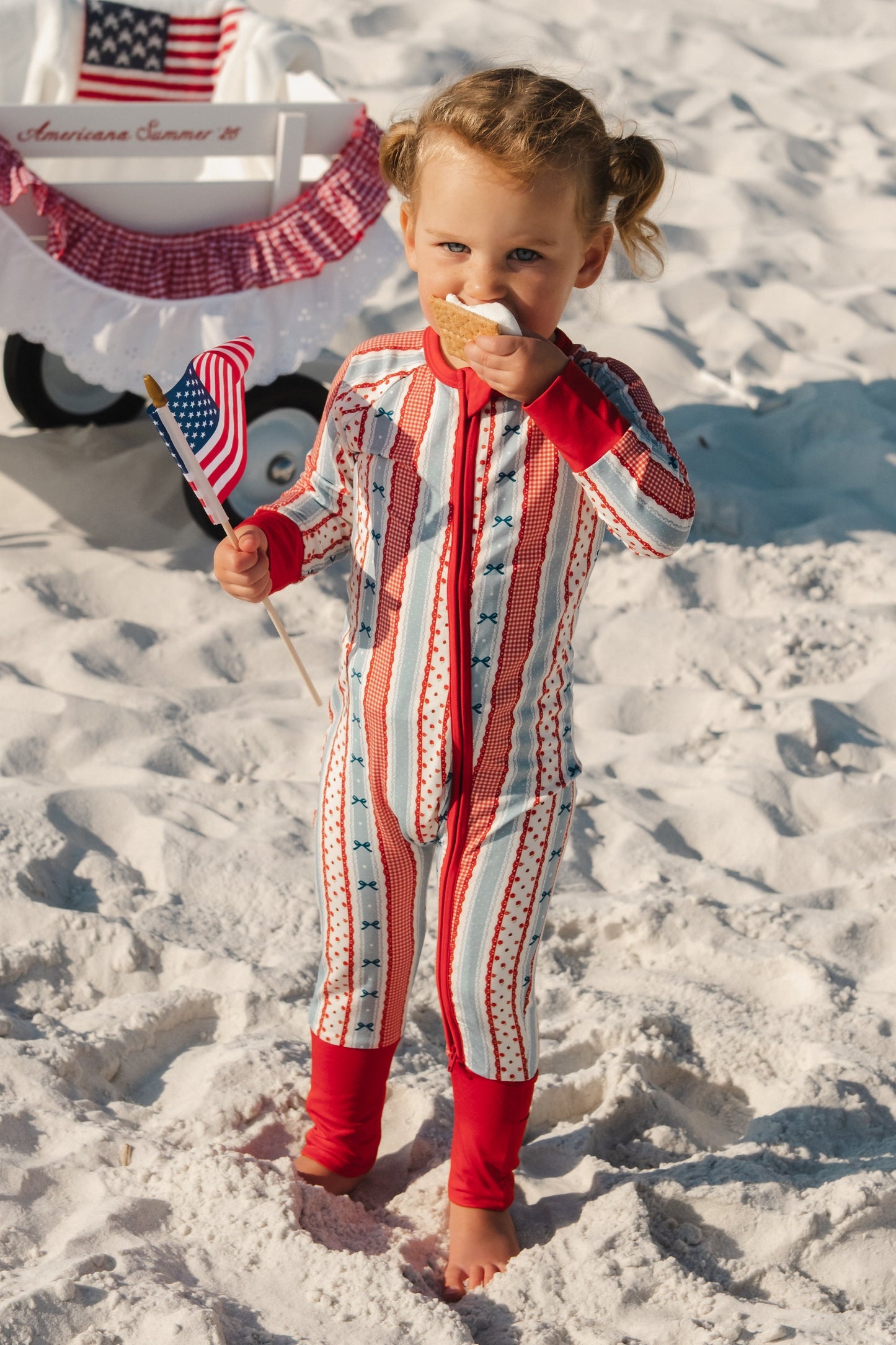 Heritage Striped Zipper Romper