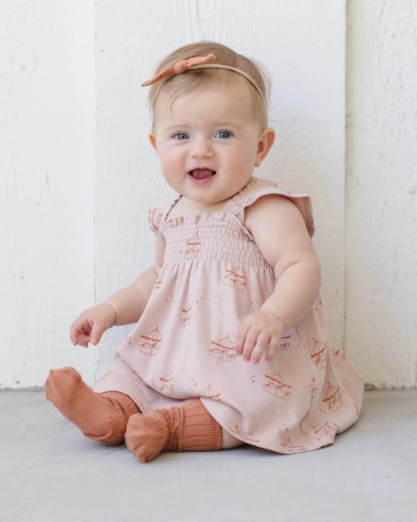 Carousel Smocked Jersey Dress