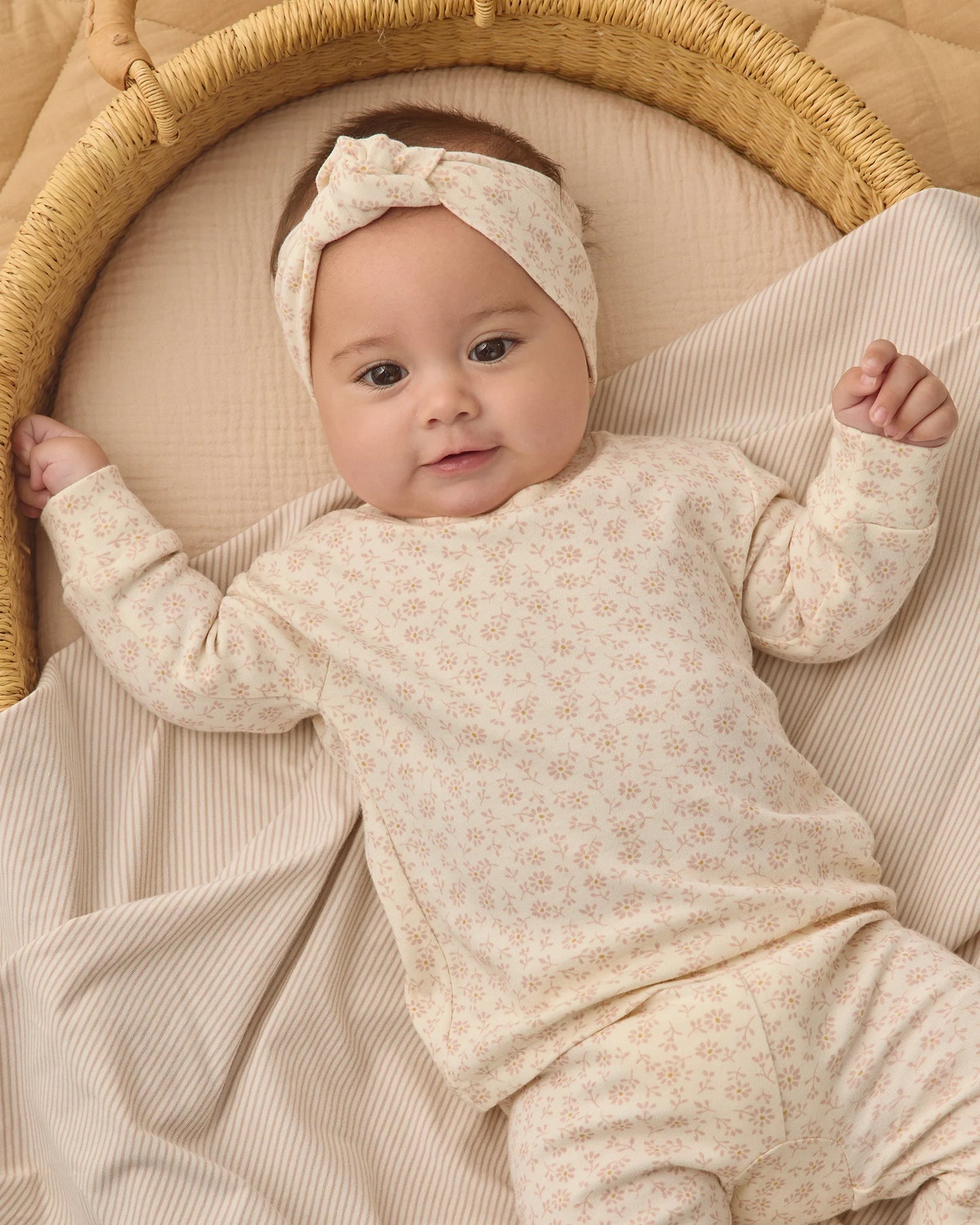 Oat Micro Stripe Swaddle