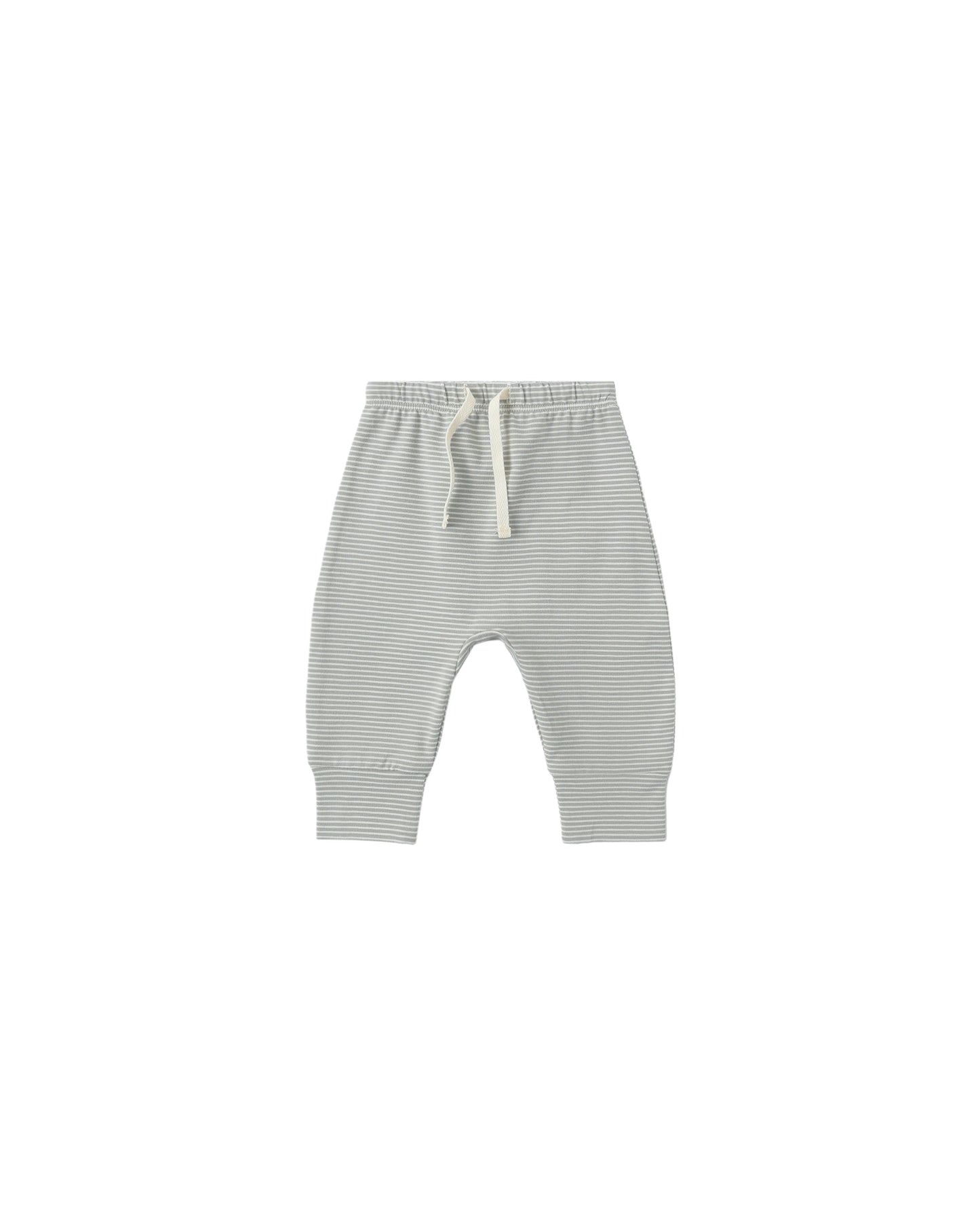Sage Micro Stripe Drawstring Pant