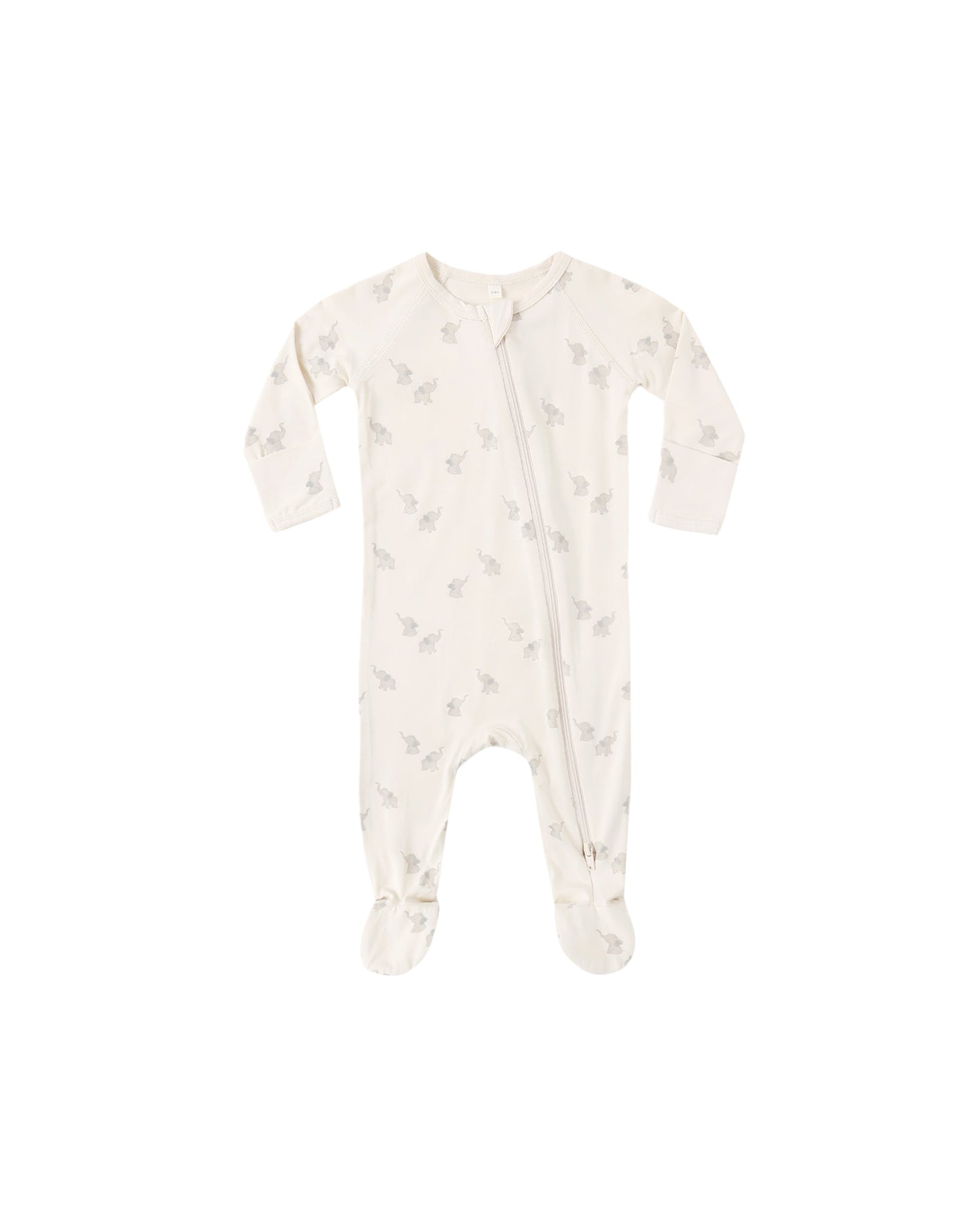 Elephants Bamboo Zip Footie