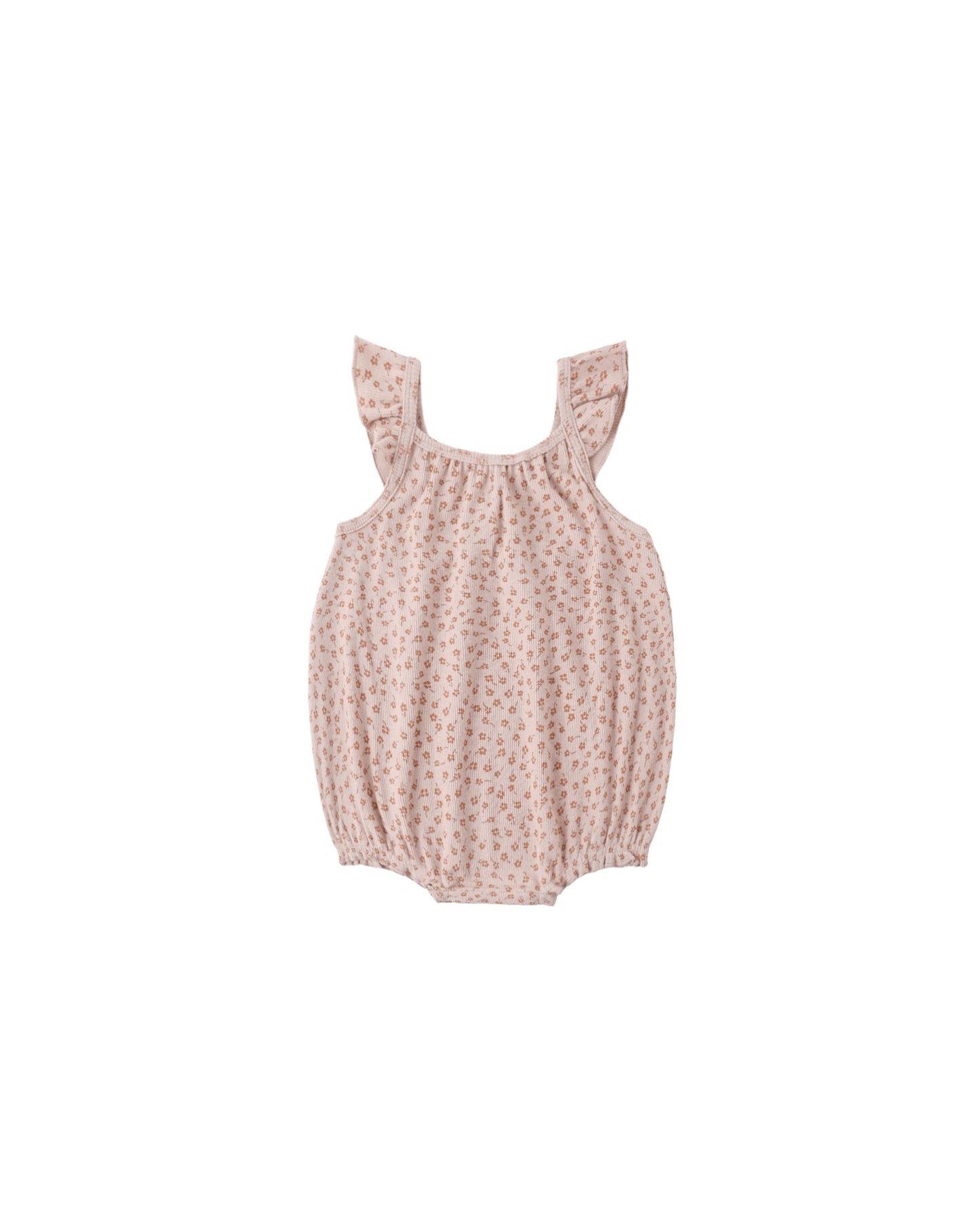 Posy Ribbed Ruffle Romper