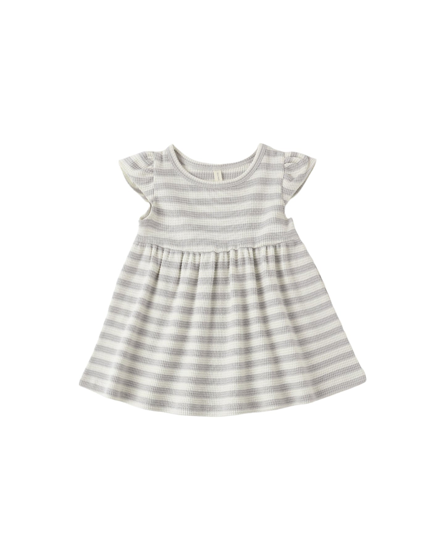 Sky Stripe Flutter Sleeve Dress