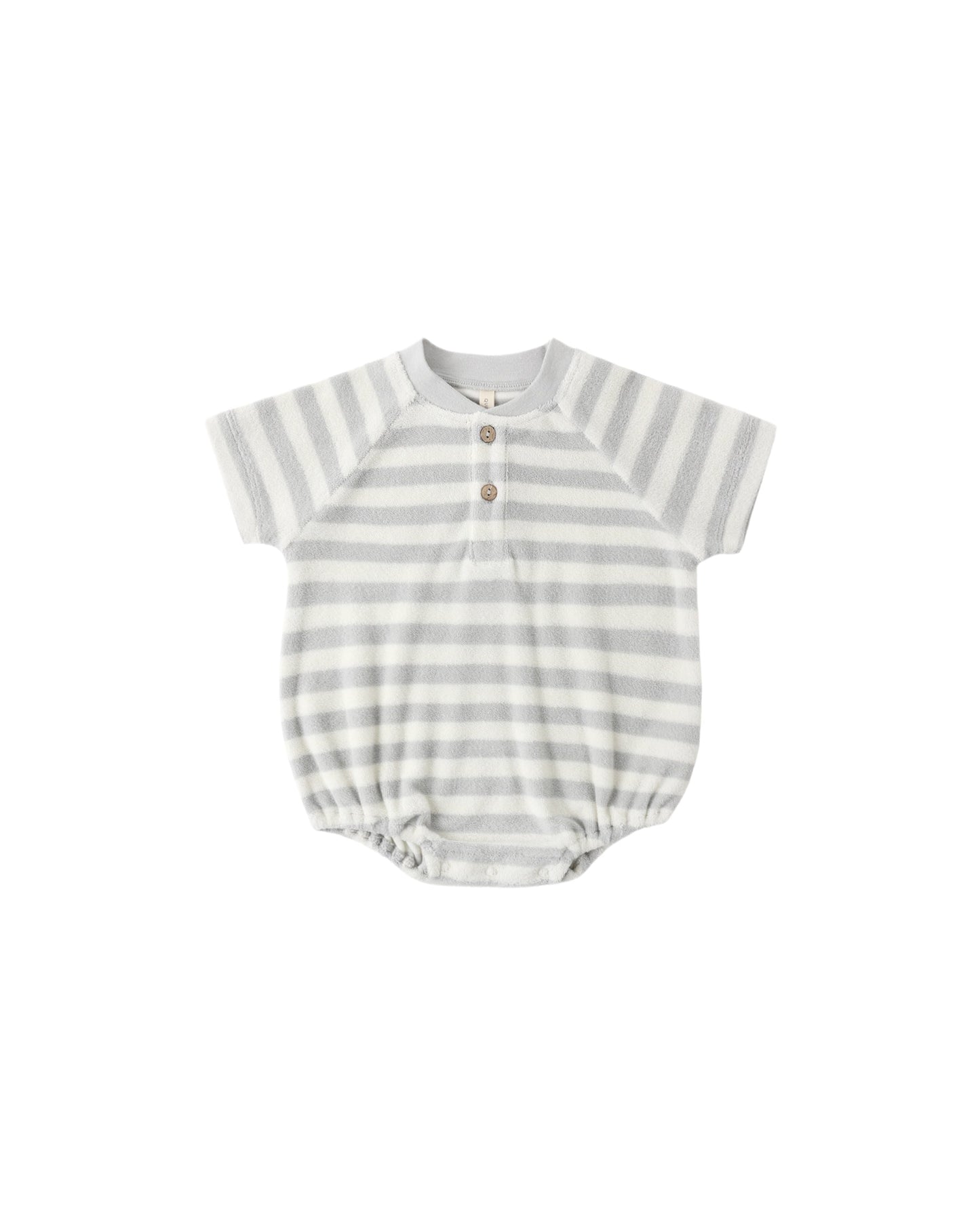 Sky Stripe Terry Henley Romper