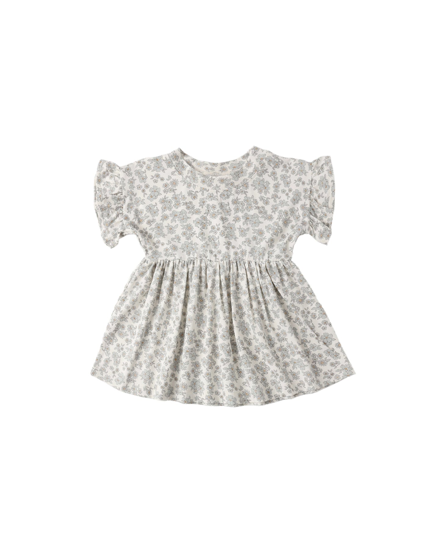 Blue Floral Bamboo Babydoll Dress