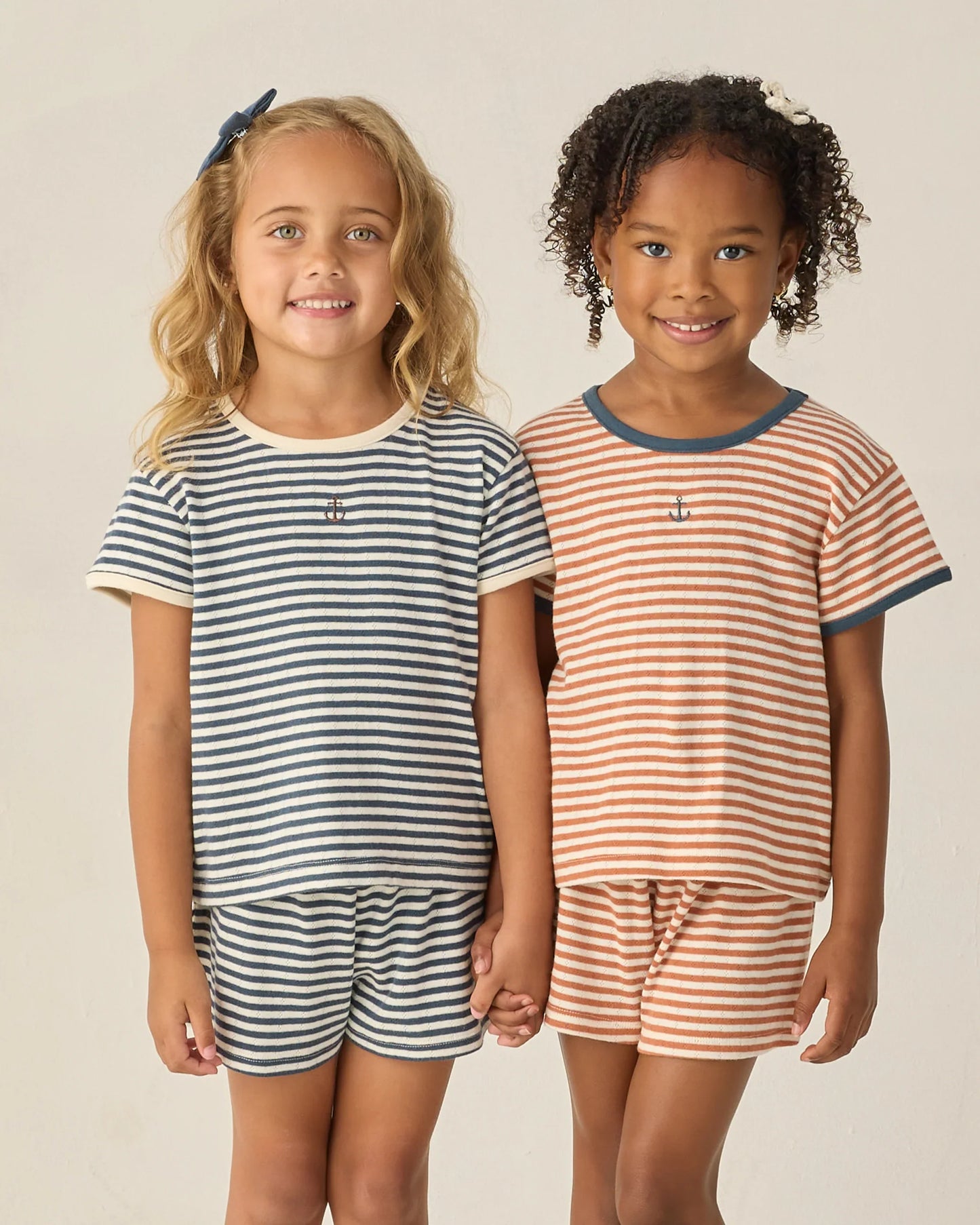 Poppy Stripe Pointelle Tee