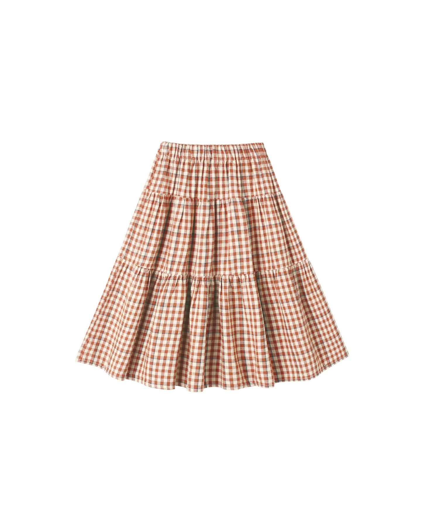 Poppy Gingham Tiered Mini Skirt