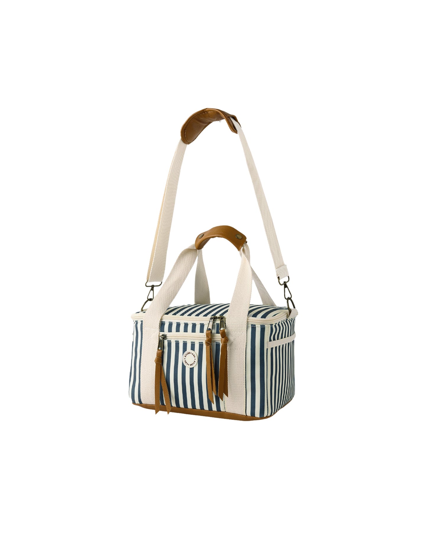 Navy Stripe Cooler Bag