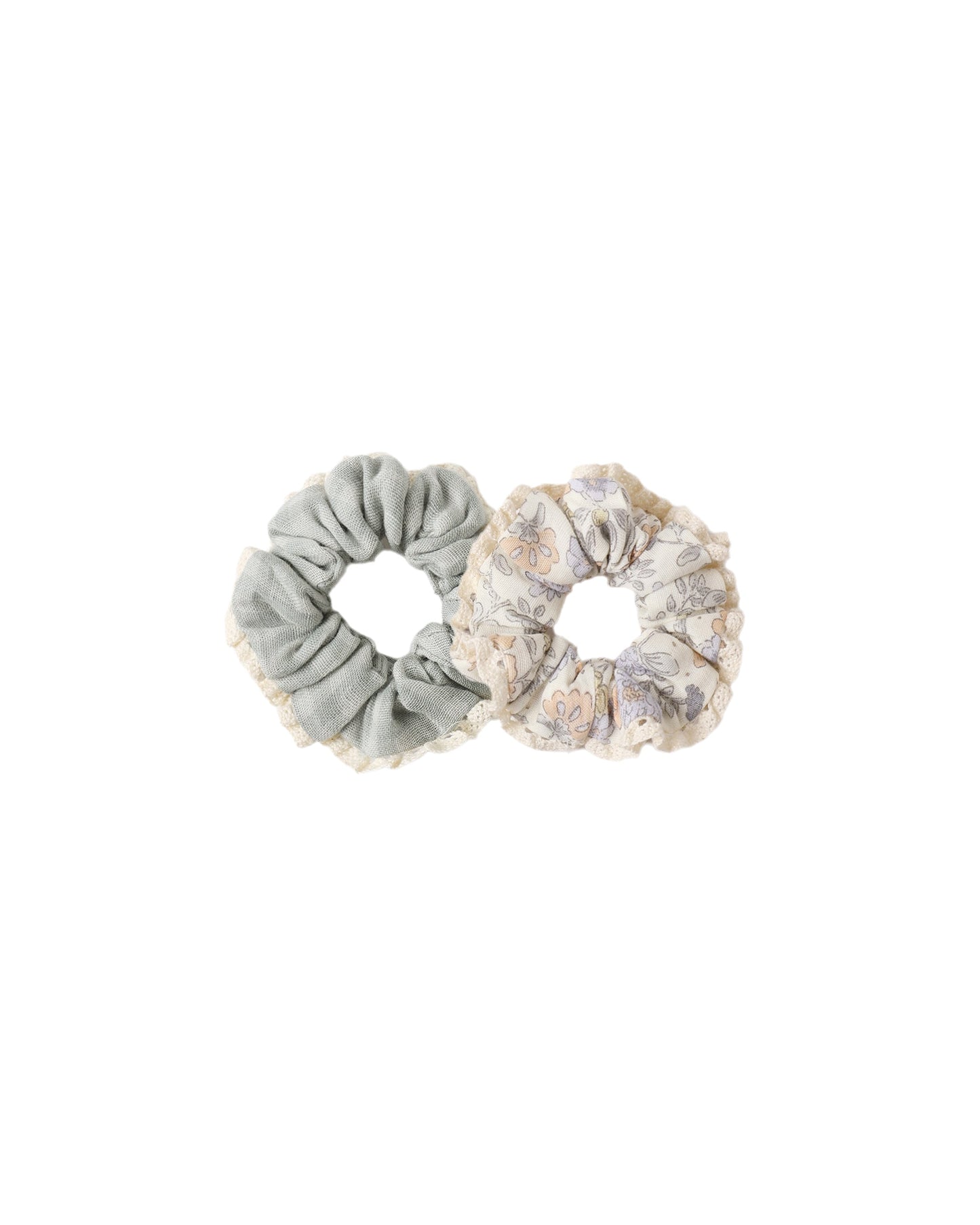 Bloom, Green Gingham Scrunchie Set