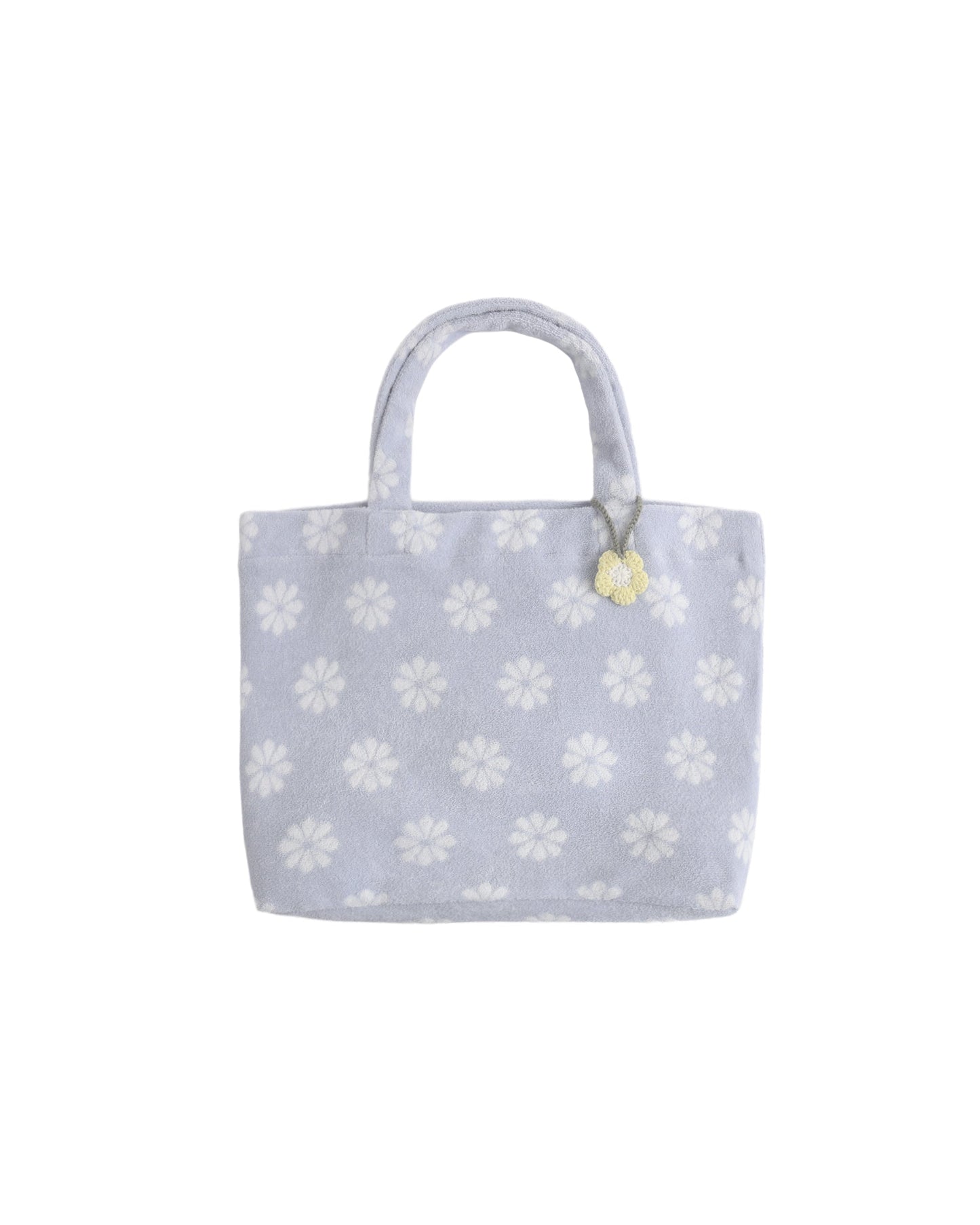 Periwinkle Daisy Terry Beach Bag