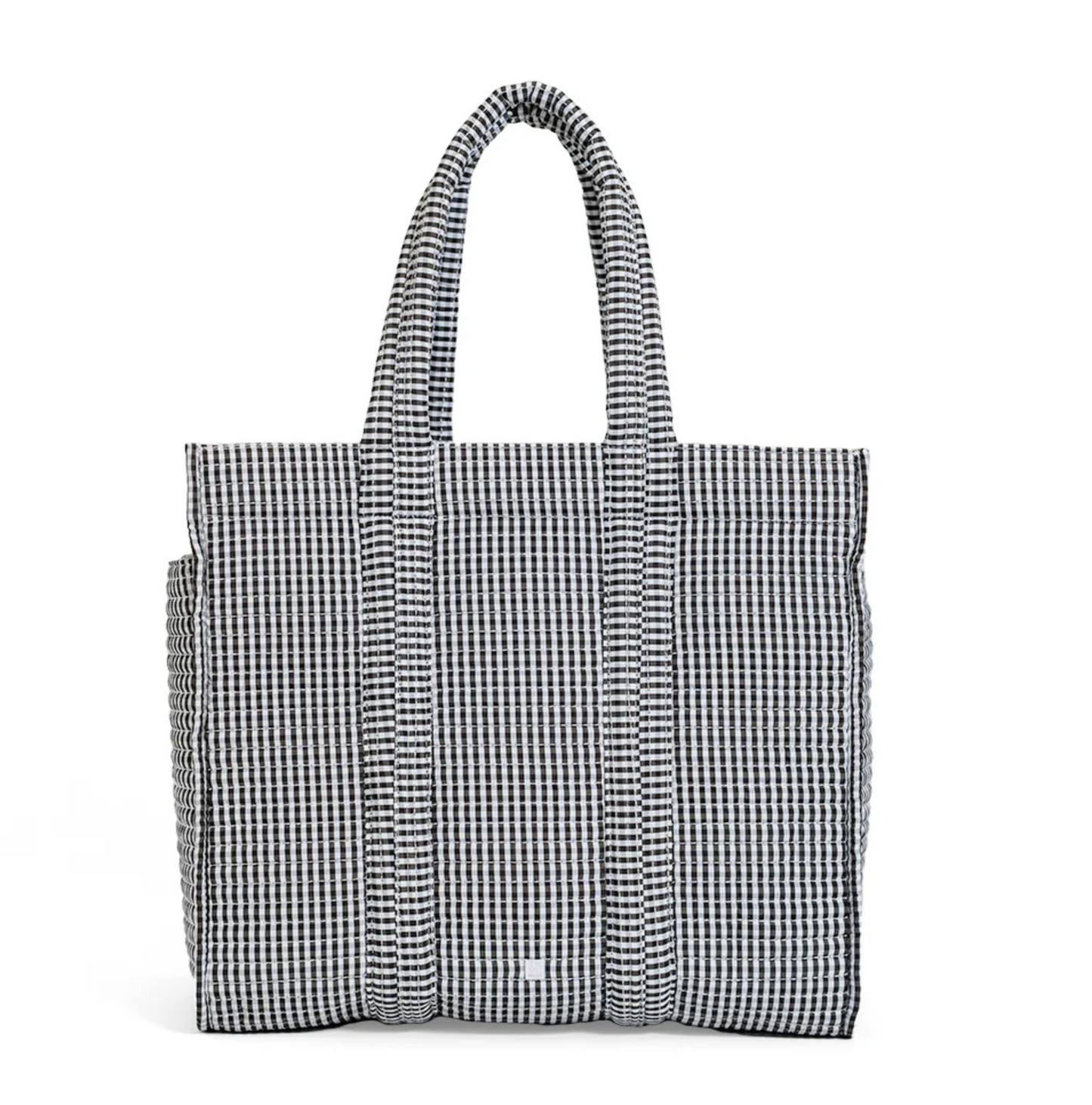 Quilted Go Go Tote - Gingham Black