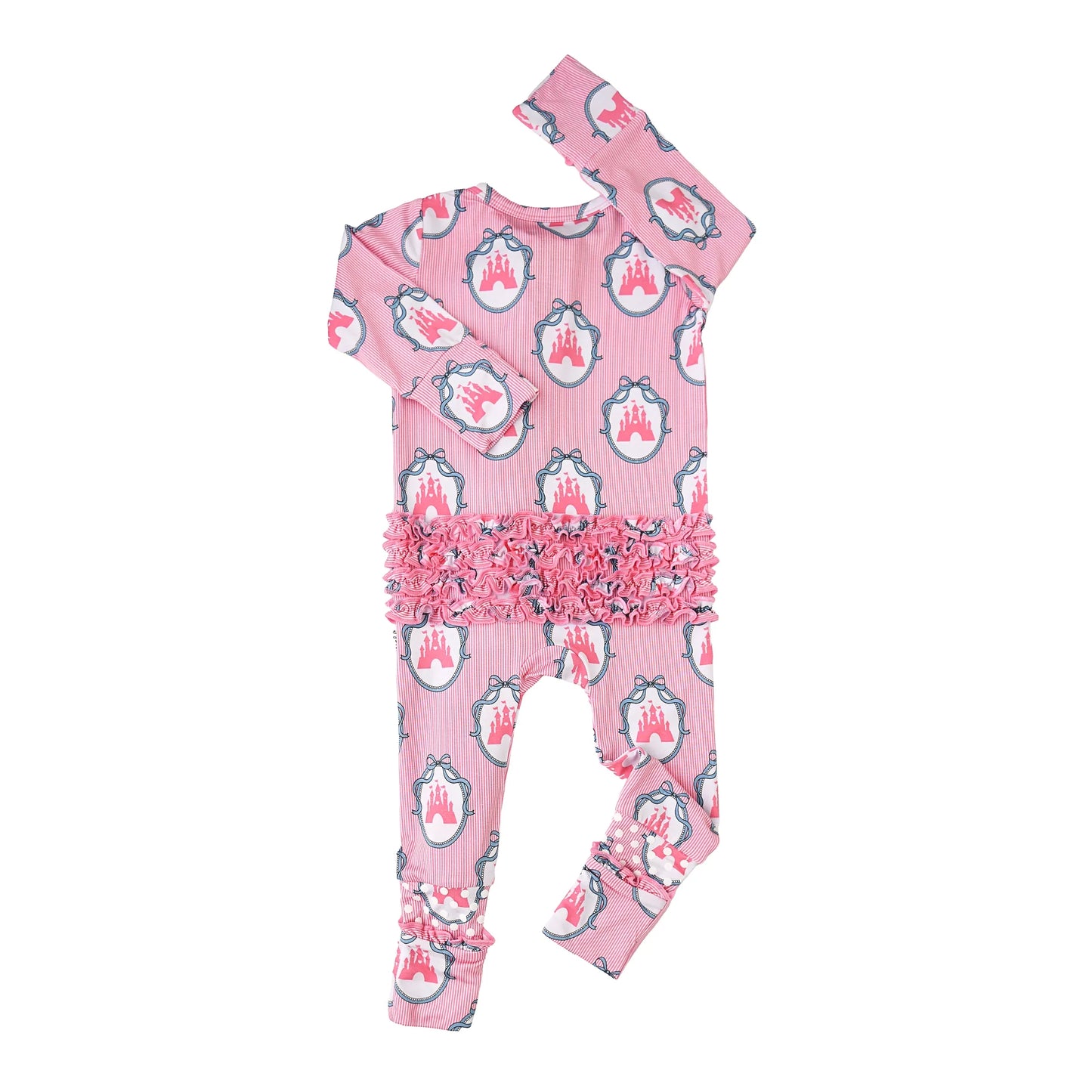 Maeve Castles Ruffle Zip Romper