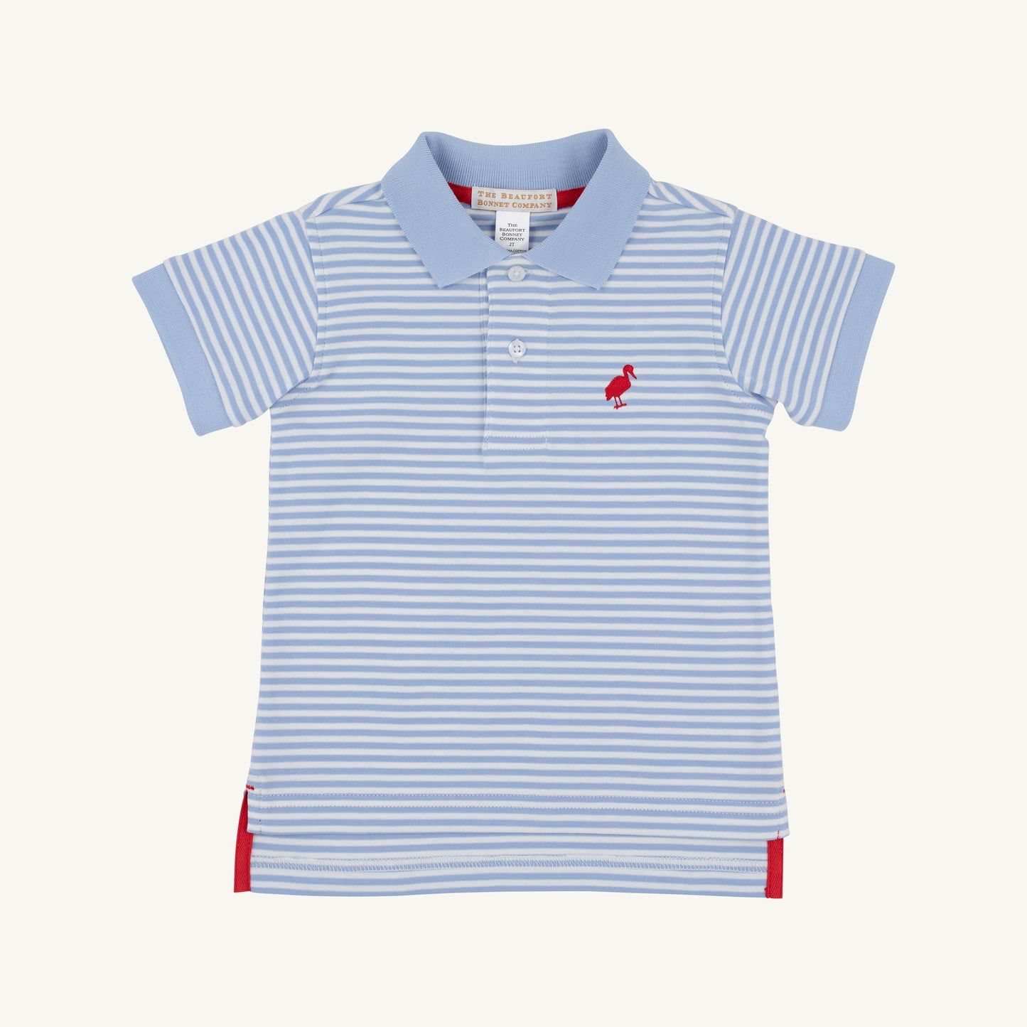 Beale Street Blue Stripe/Richmond Red Prim and Proper Polo