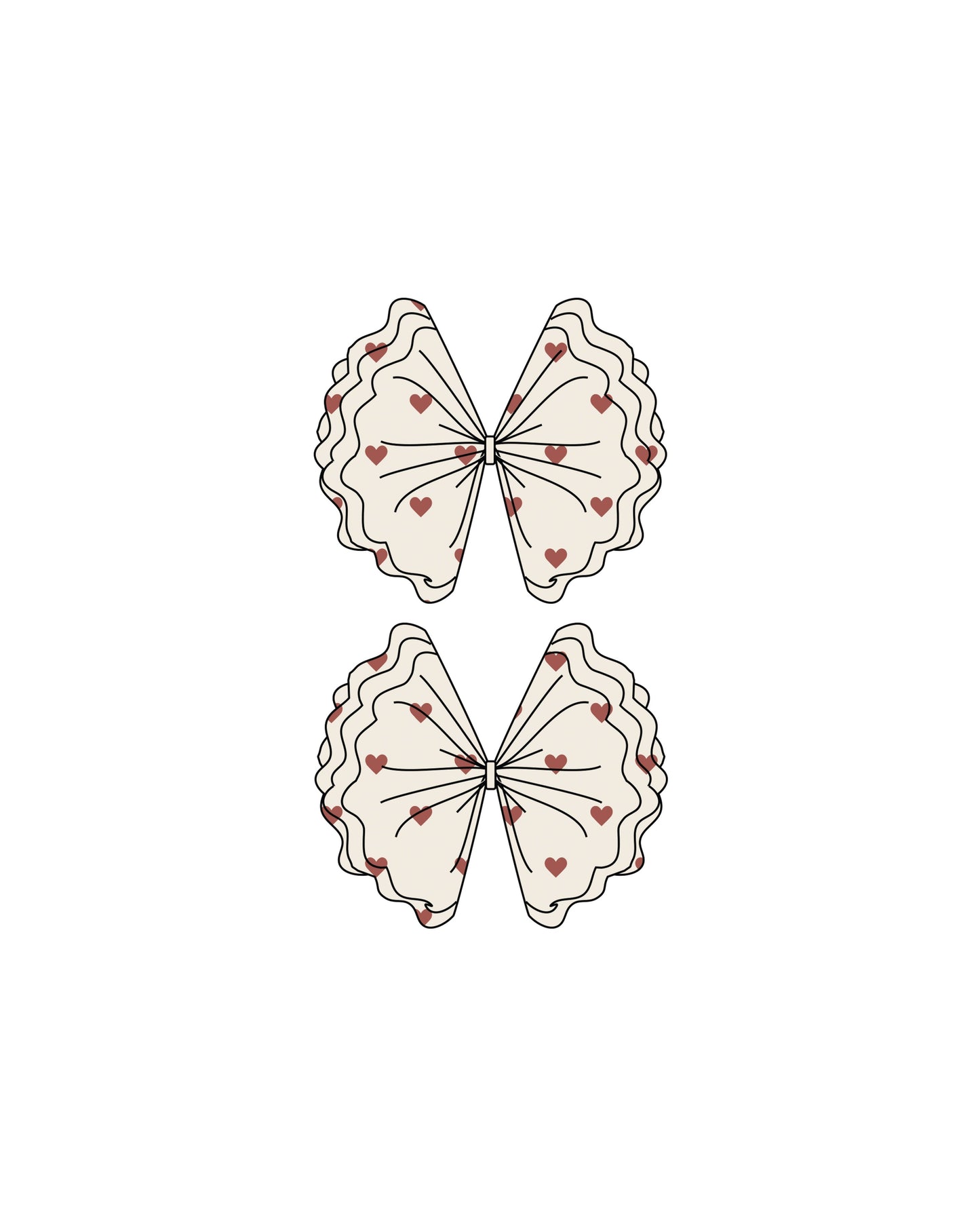 Pink Dot Flutter Tulle Clips
