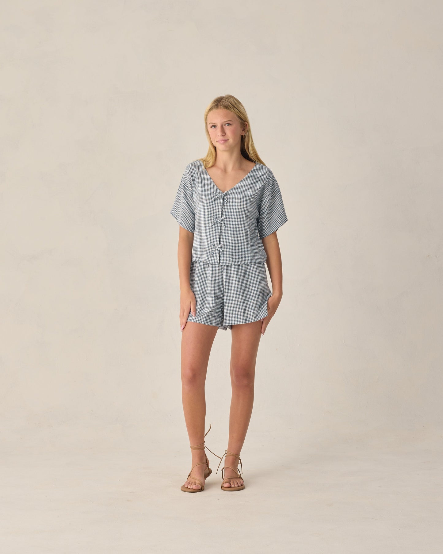 Teen Marine Gingham Juniper Set