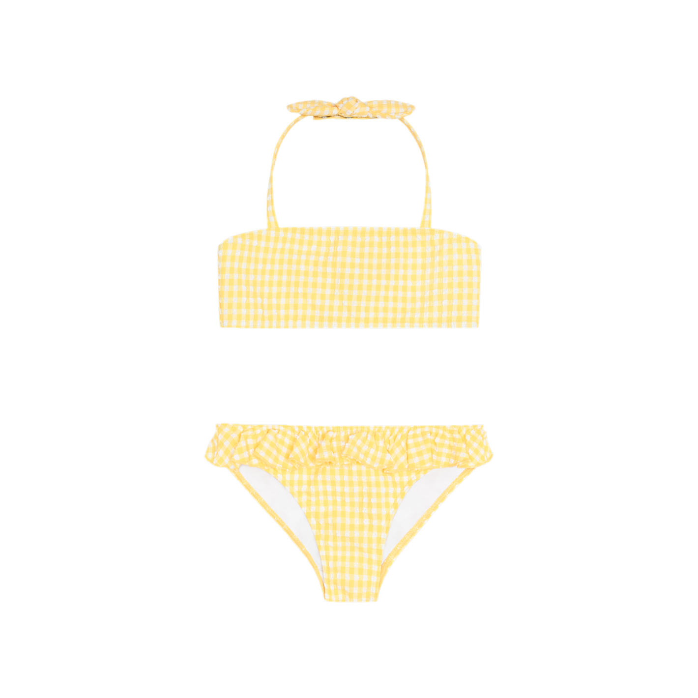 girls soleil gingham halter bikini