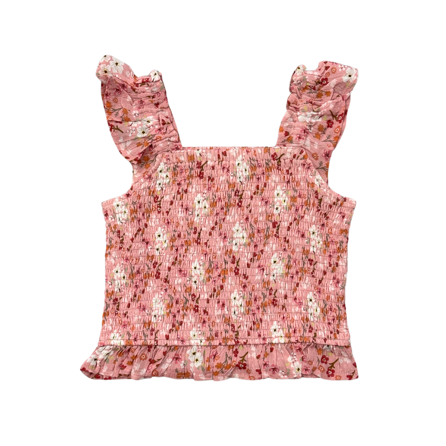 Hannah Bouquet Floral Smock Ruffle Tank