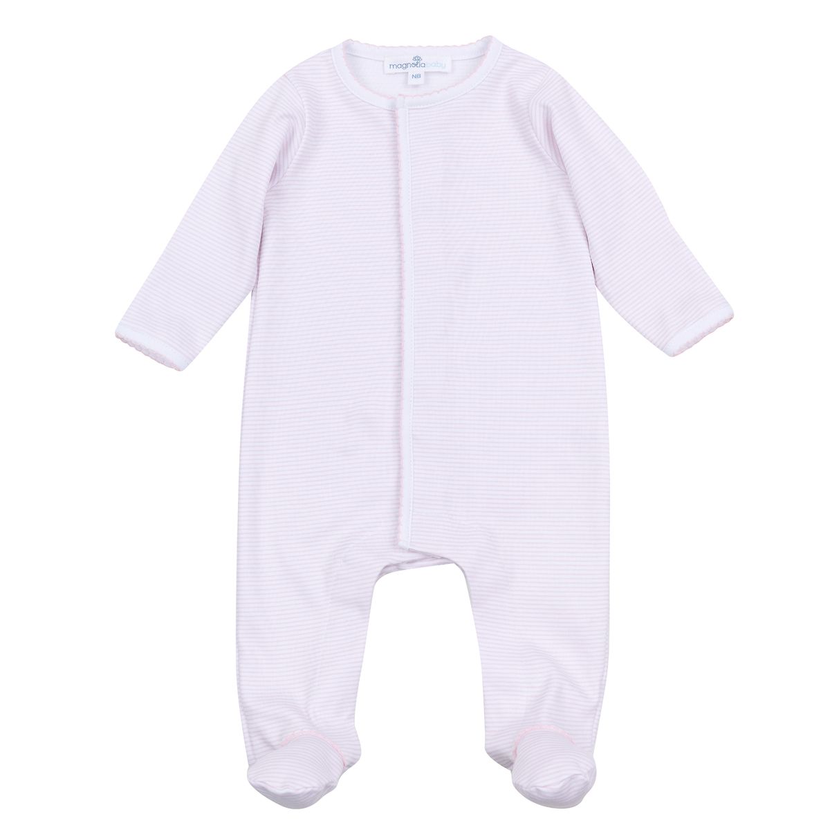 Mini Stripes Pink Footie