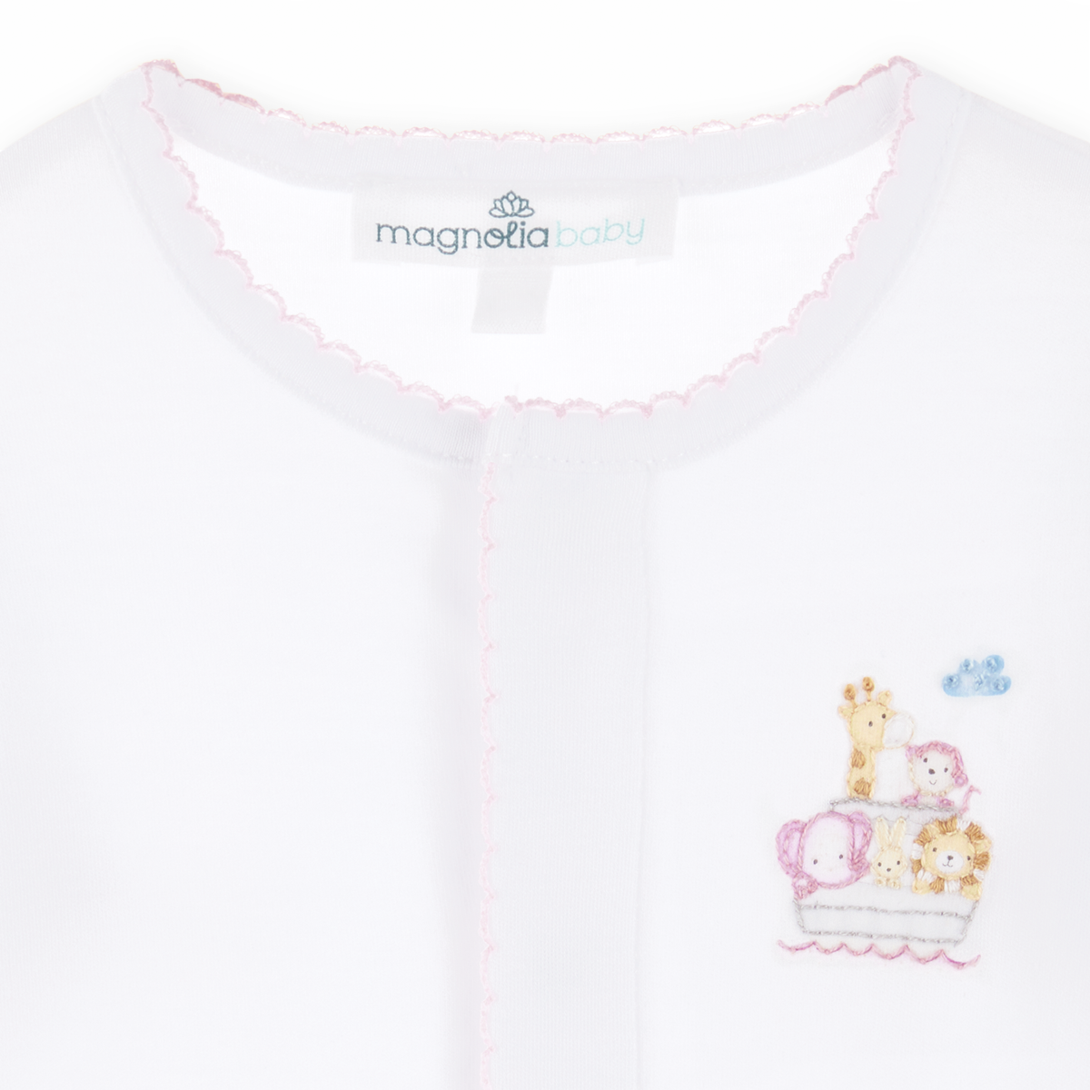 Noah's Ark Pink Footie