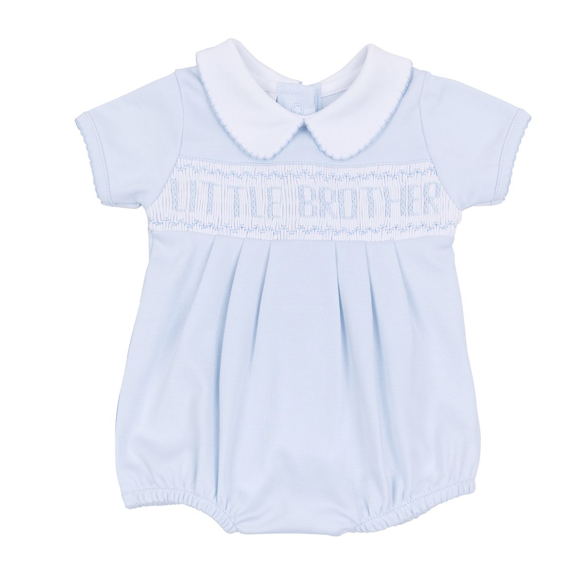 Light Blue Little Brother Smocked S/S Bubble