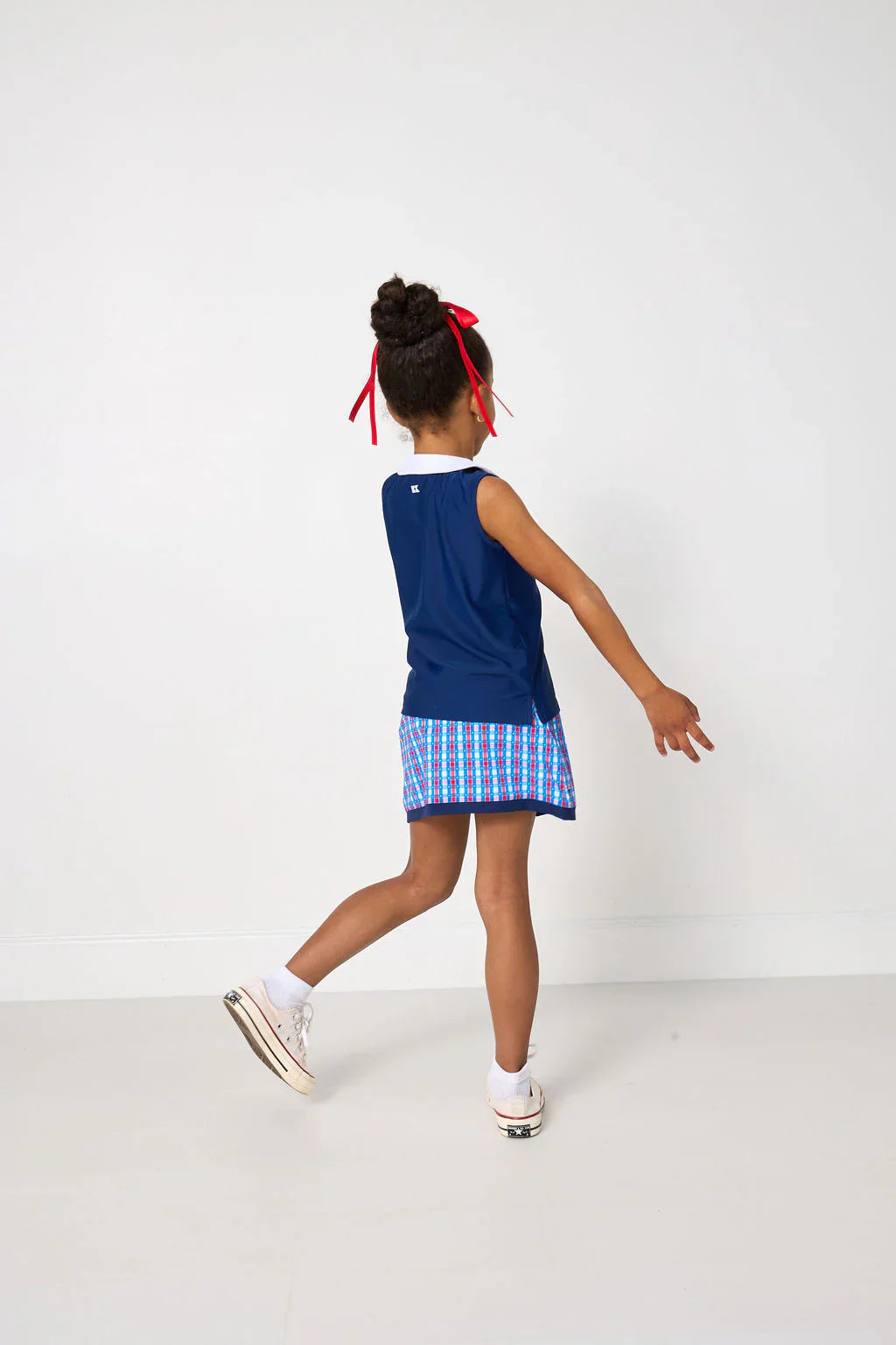 red white and gingham retro power skort