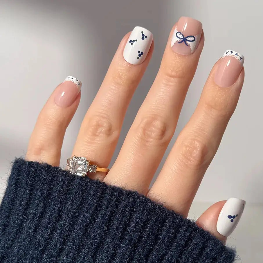 Blue A Kiss Press-On Nails | Short Squoval