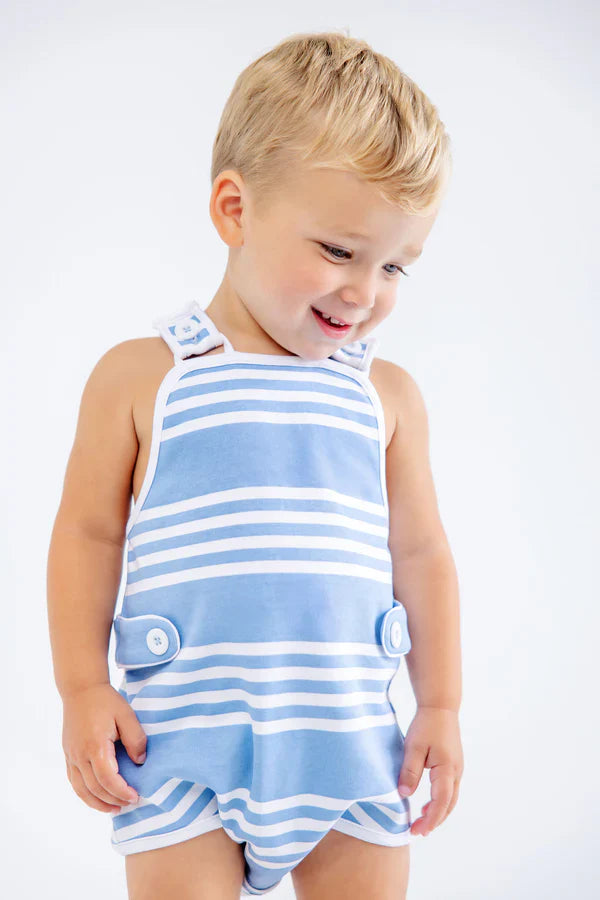 Saddle Ridge Stripe Skipper Sunsuit - Pima