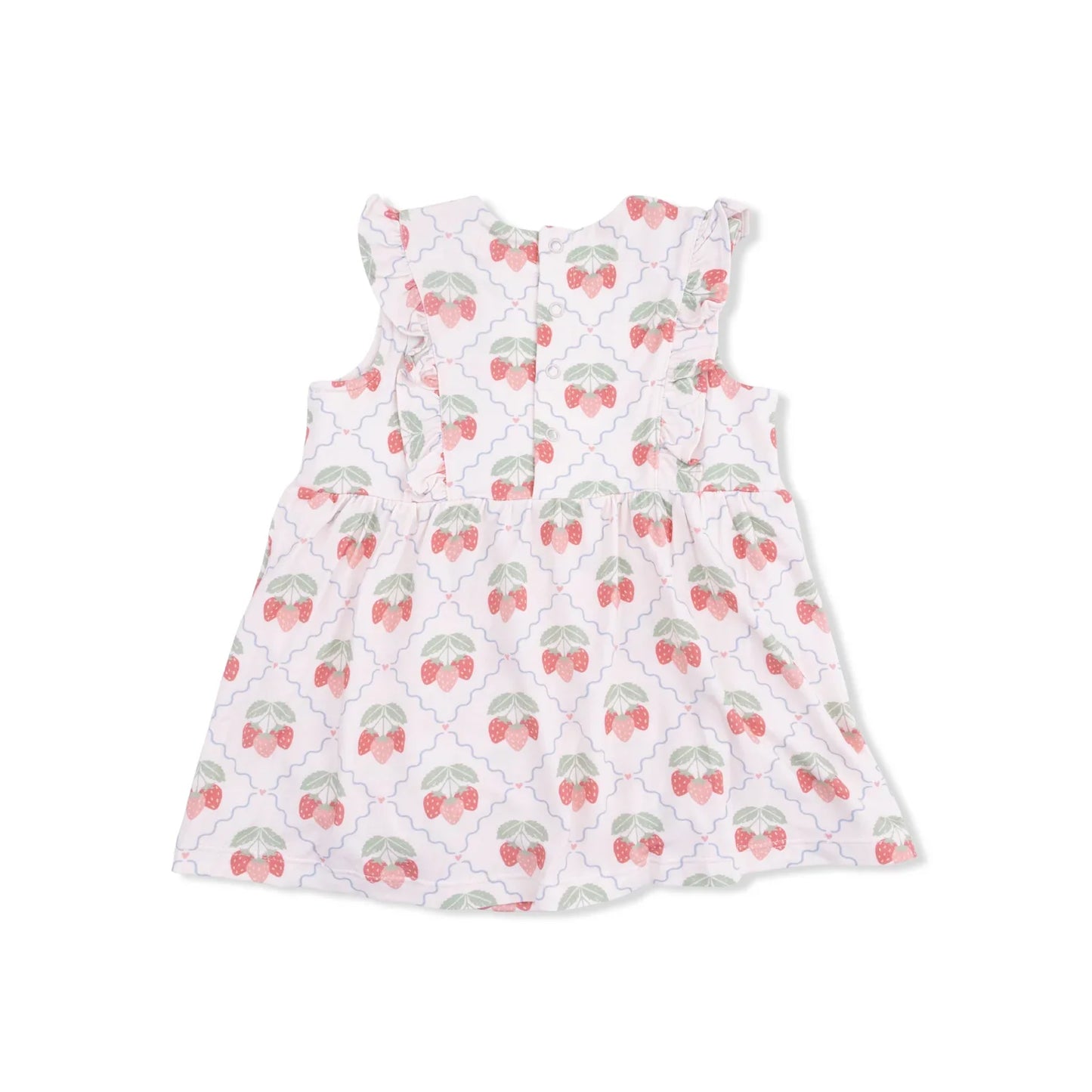 Sweet Strawberries Ruffle Bodysuit Dress