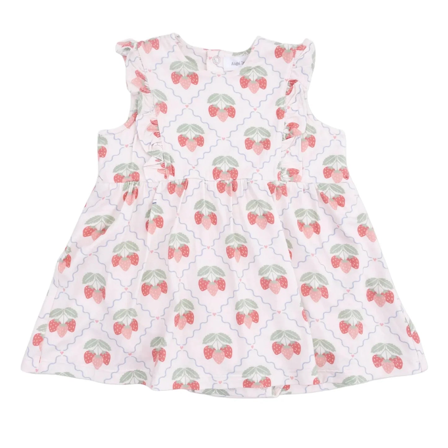 Sweet Strawberries Ruffle Bodysuit Dress