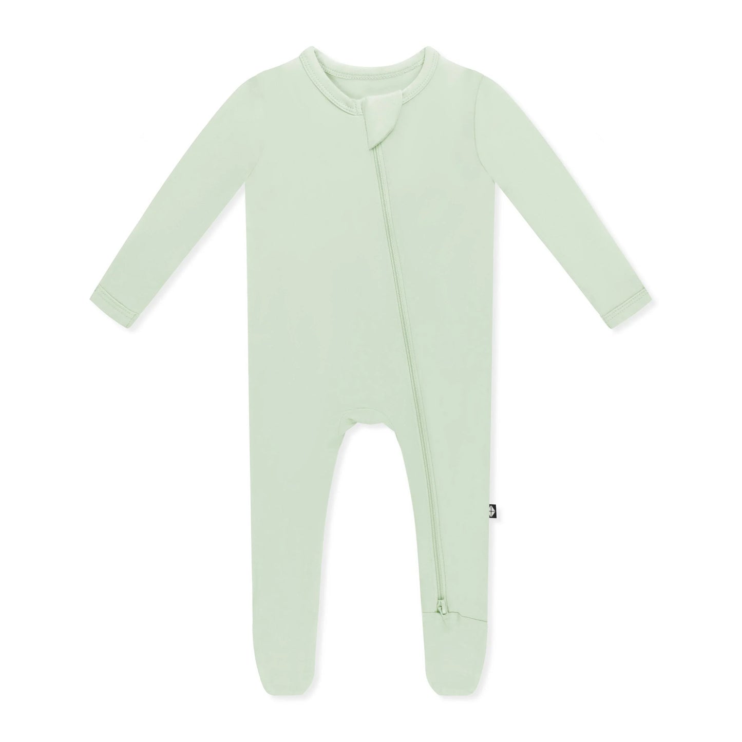 Zippered Footie in Basil