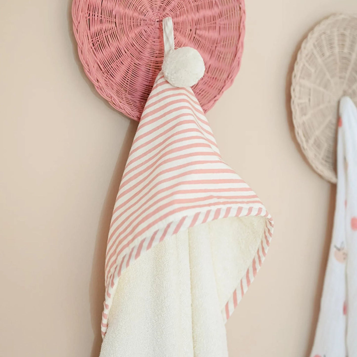 Stripes Away Petal Hooded Towel