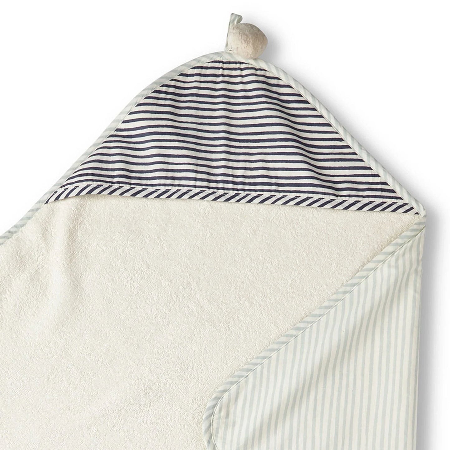 Stripes Away Sea Hooded Towel