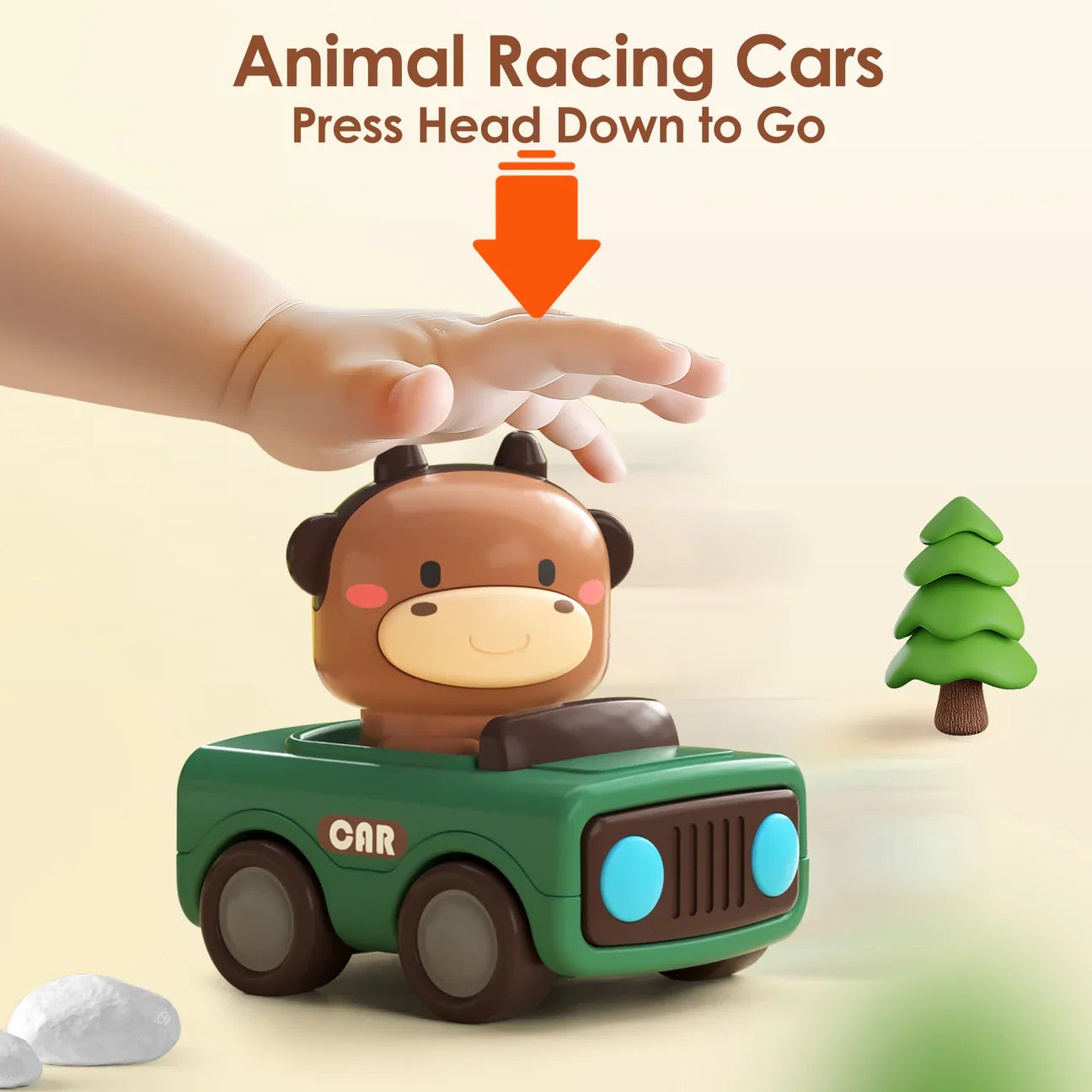 Press and Go Animal Car Toys
