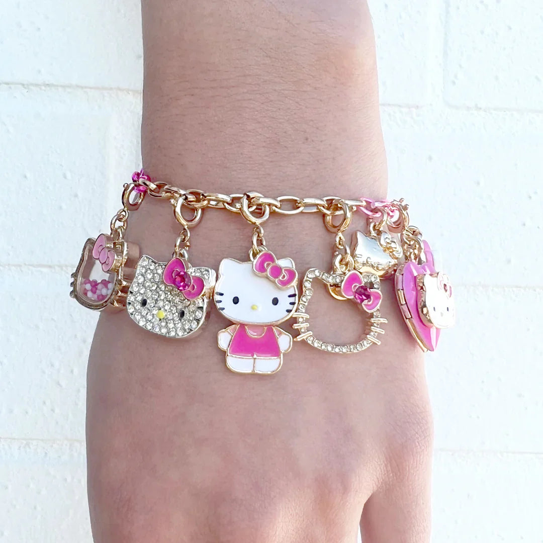 Charm It! -  Gold Hello Kitty Silhouette Charm