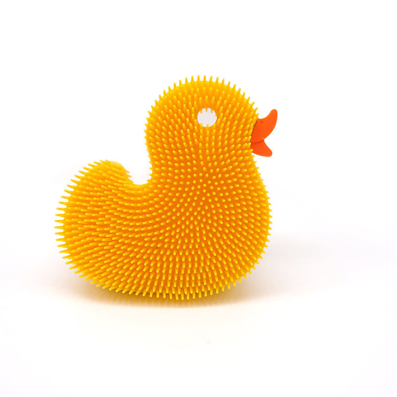 Squigee Duck Silicone Body Scrub Baby Bath Toy