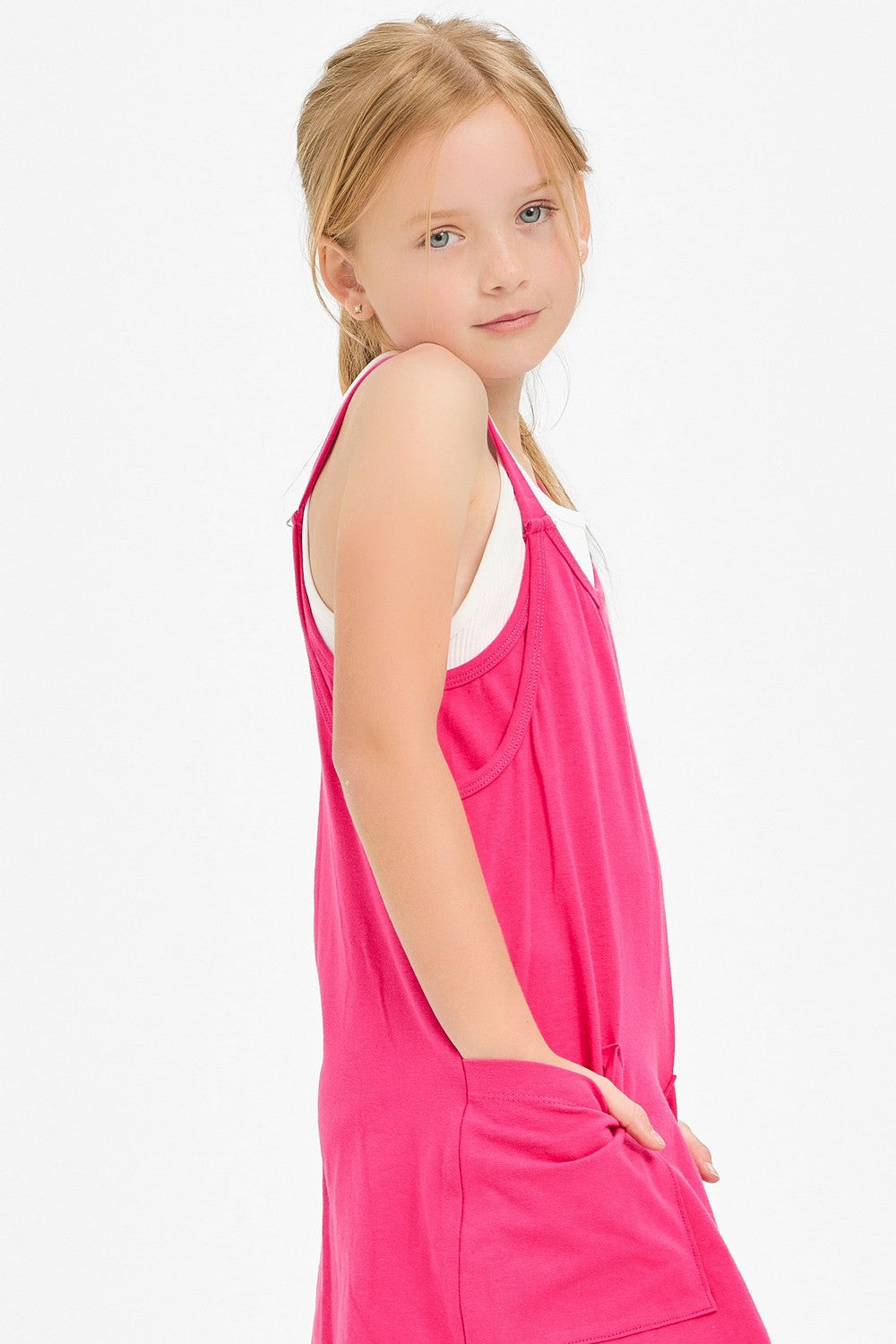 Hot Pink Romper Dress