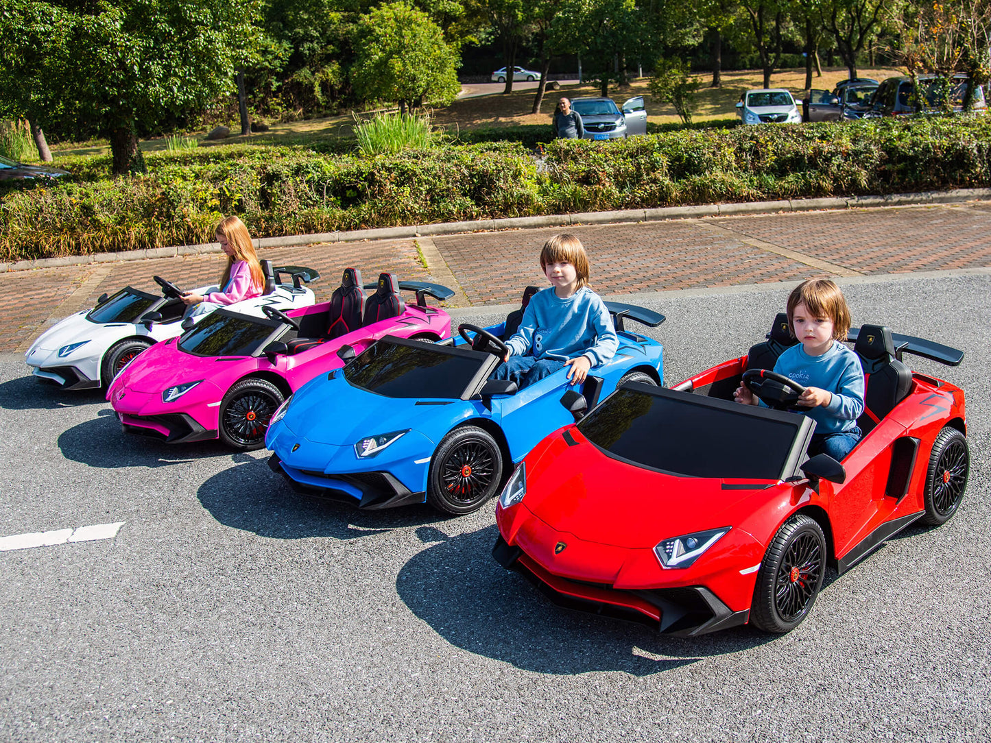 24V Lamborghini Aventador 2 Seater Ride on Car for Kids - White