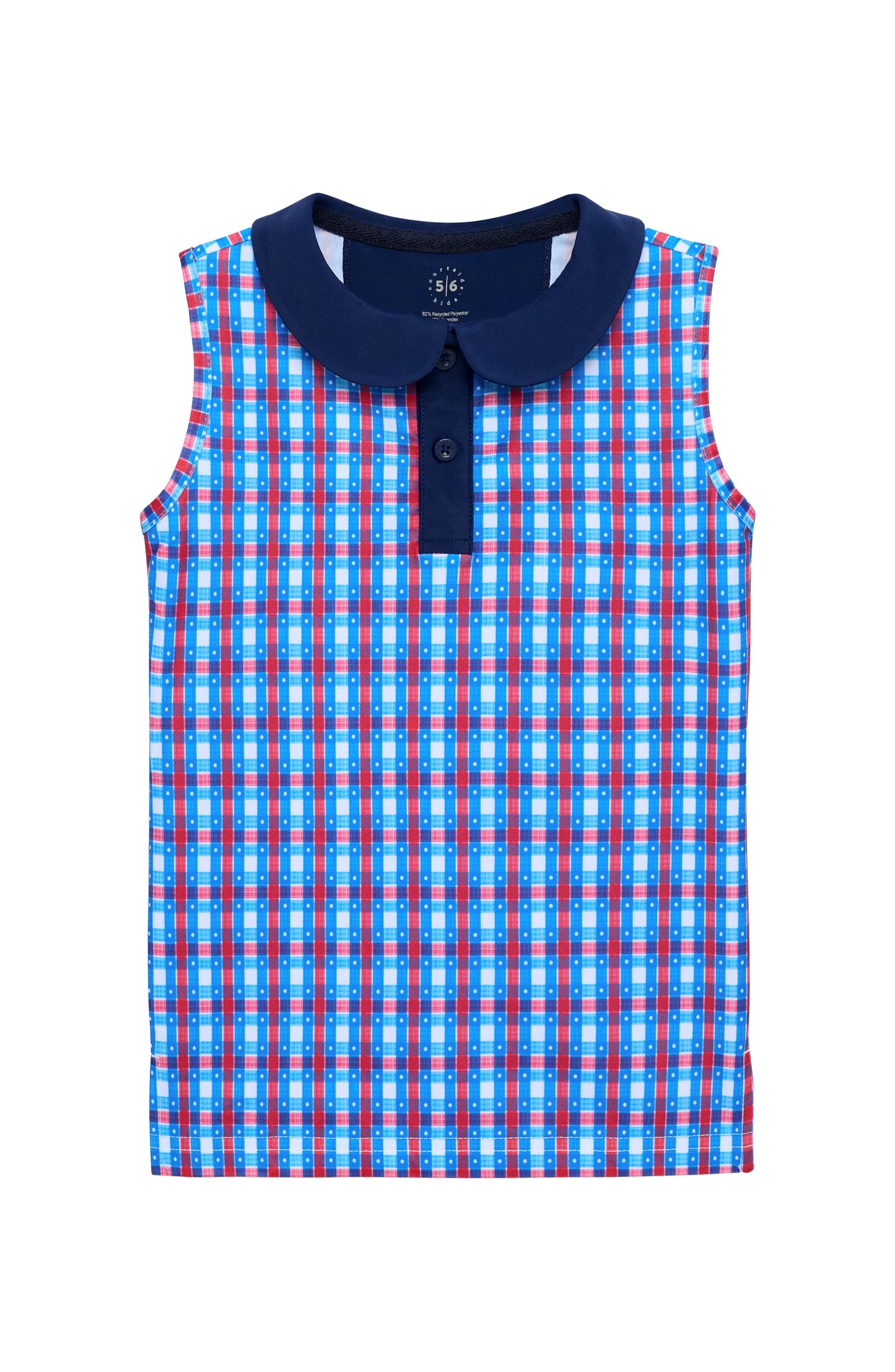 red white and gingham girly girl tank